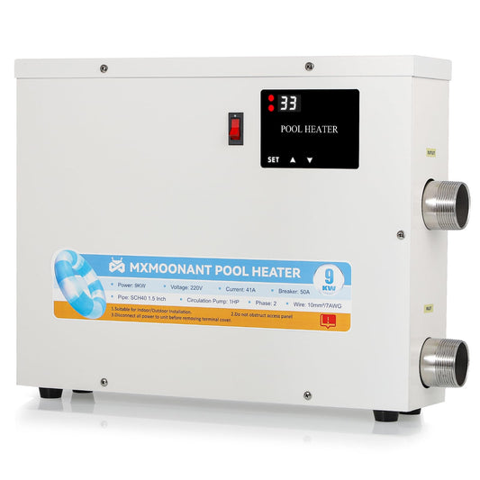 Mxmoonant SPA Heater, 18KW 220V Swimming Pool Heaters Hot Tub Water Thermostat with Touchscreeen for Above Ground Inground Pool, Spa, Bathtub