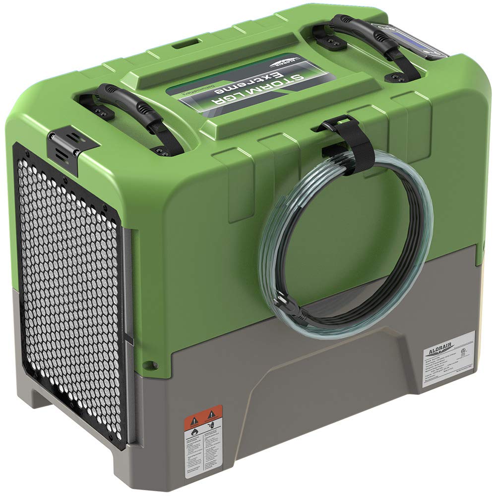 ALORAIR 180PPD LGR Commercial Dehumidifier with Pump for Basement Warehouse & Job Sites, Large Space Crawl Space Dehumidifier for Efficient Water Damage Restoration,5 Years Limited Warranty, Green