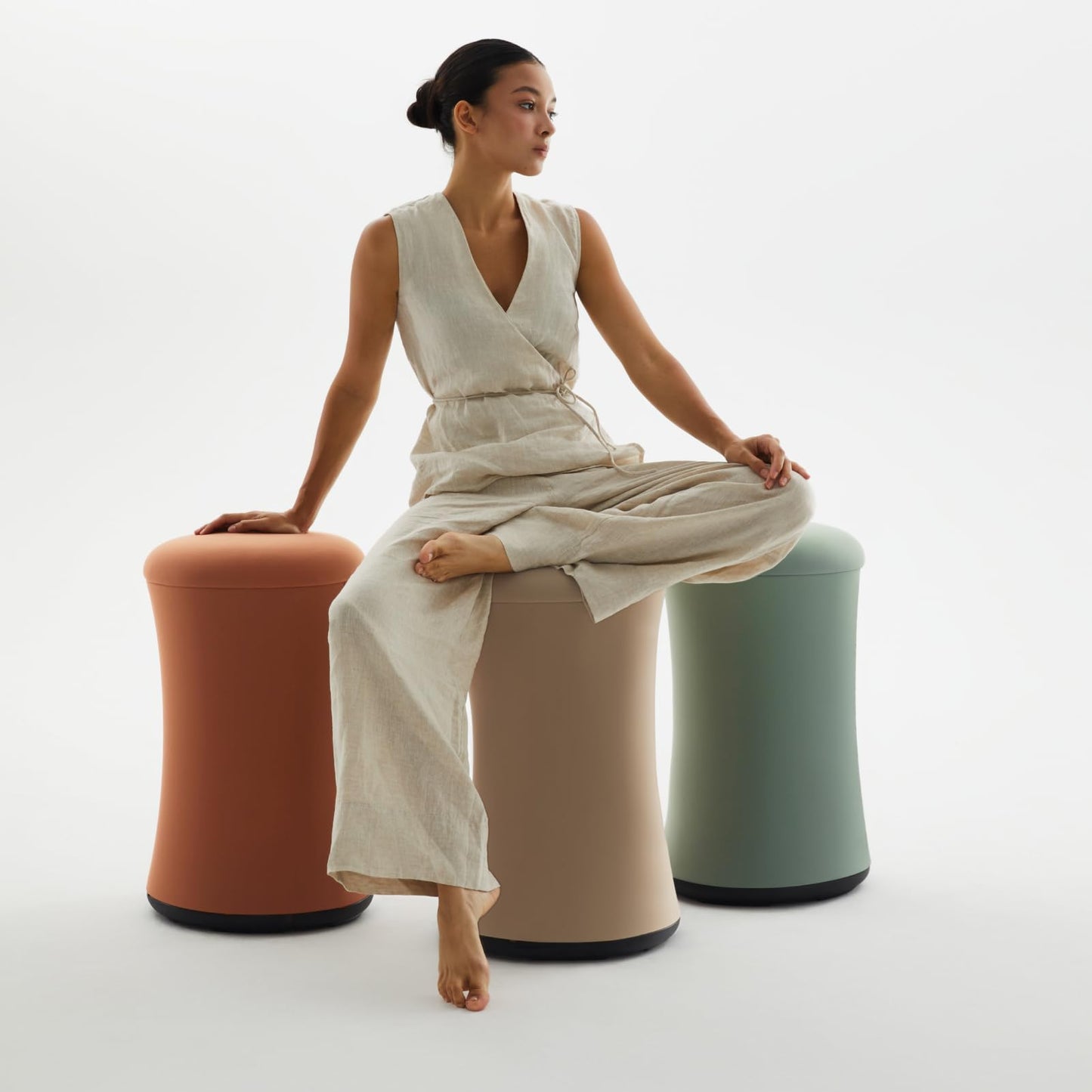 TopJob Boba Chair Stylish Ergonomic Active Wobble Stool, ADHD Chair, Improves Posture and Focus, Ergonomic with Height Adjustable Stool for Adults Children for Home Office