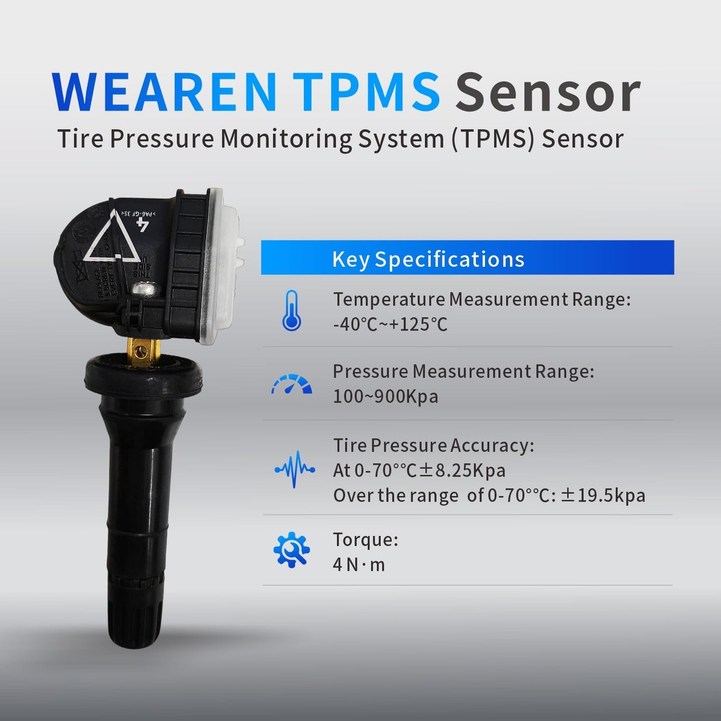 13598773 TPMS Sensor Tire Pressure Sensor Set of 4 433 MHZ Compatible with Chevy Silverado 1500 Camaro Impala Traverse Malibu Express Suburban Silverado Cruze Buick Enclave Lacrosse GMC Sierra