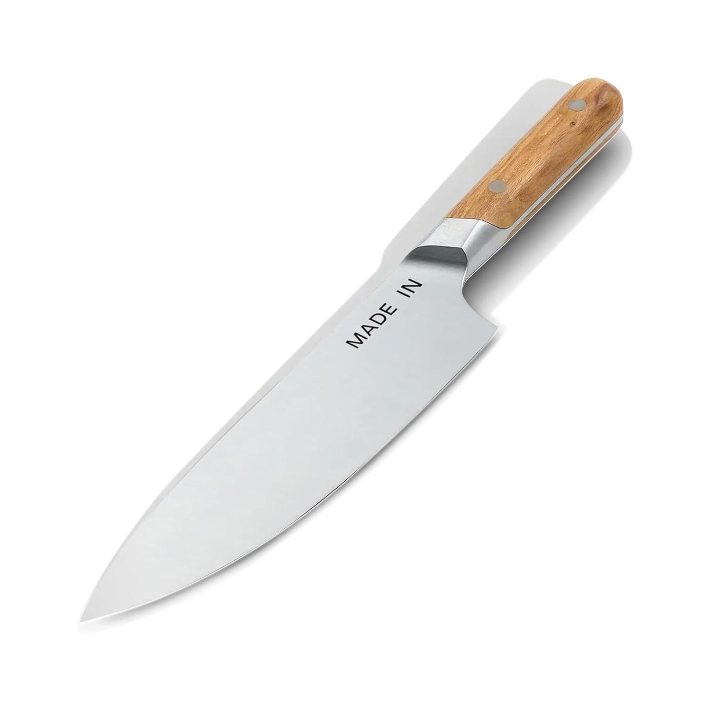 Made In Cookware | 8" Chef Knife | Crafted in France | Full Tang With Olive Wood Handle
