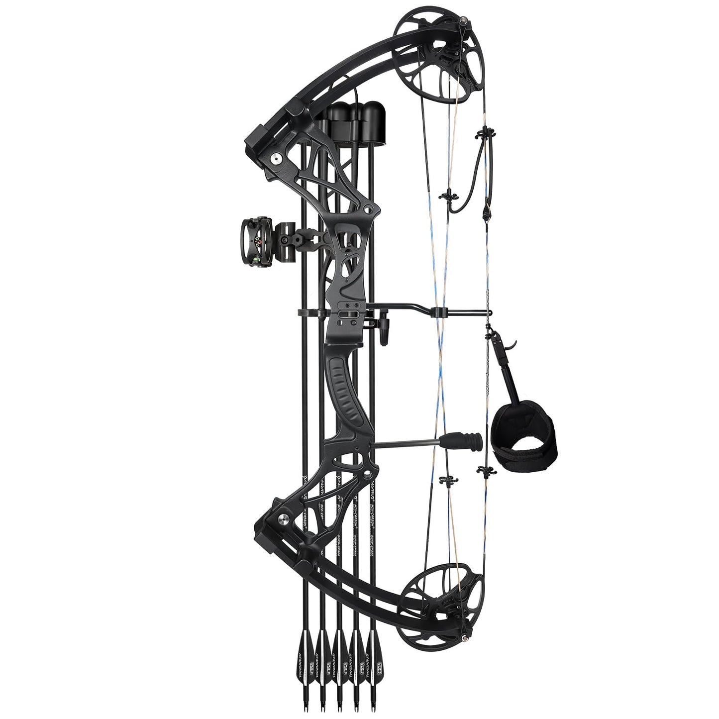 MOTION ZEUS Lightweight Compound Bow Package Fully Adjustable for Adults and Teens,23.5"-31" Draw Length,0-70LBS Draw Weight,Up to 320 FPS,Limbs Made in USA,Hunting Bow Archery Set