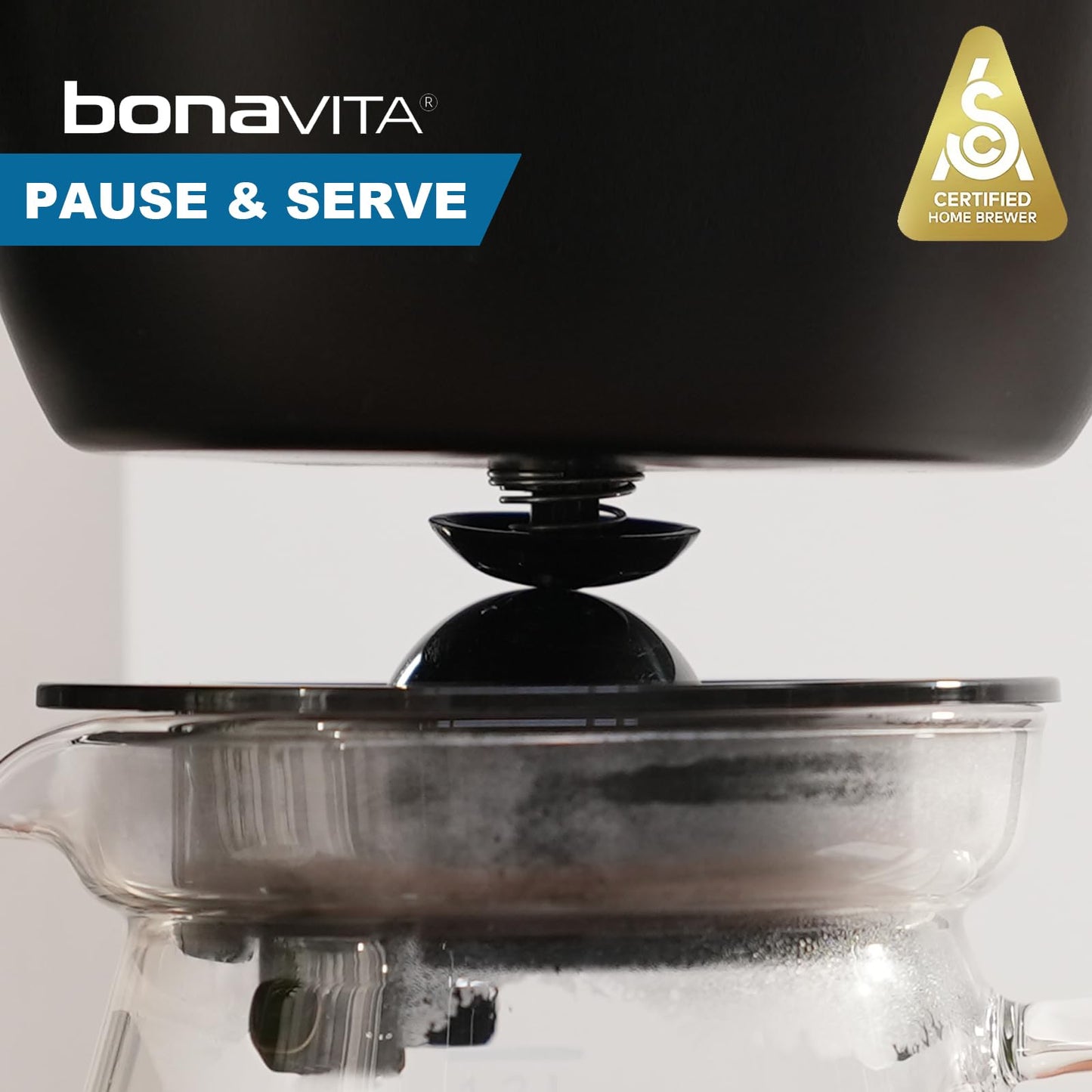 Bonavita Enthusiast 8 Cup Drip Coffee Brewer, Pour Over, SCA Certified Coffee Machine with Thermal Carafe, Stainless Steel Panel, Removable Reservoir, Matte Black
