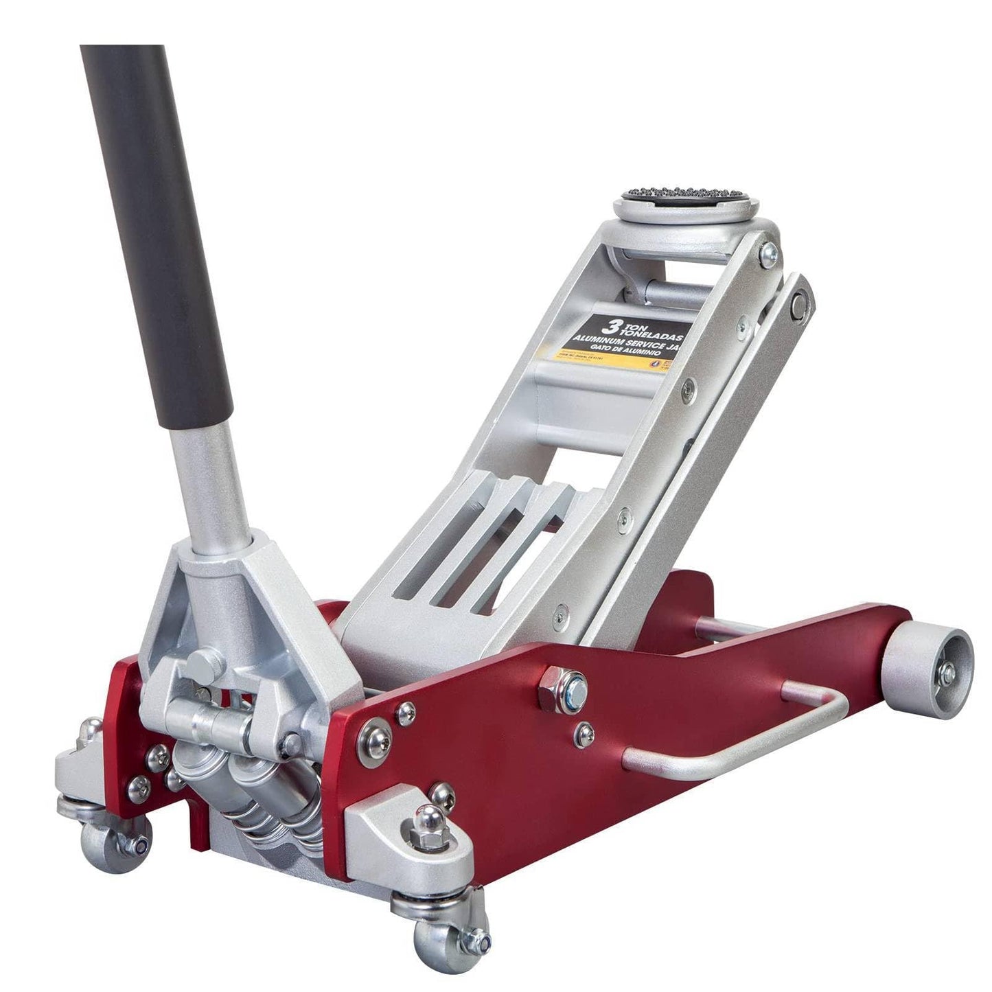 Big RED Floor Jack 3 Ton,Full Aluminum Ultra Lightweight Low Profile Car Jack with Dual Piston Quick Lift Pump,Hydraulic Racing Floor Jack for Vehicle,6,000 lb Capacity,Red