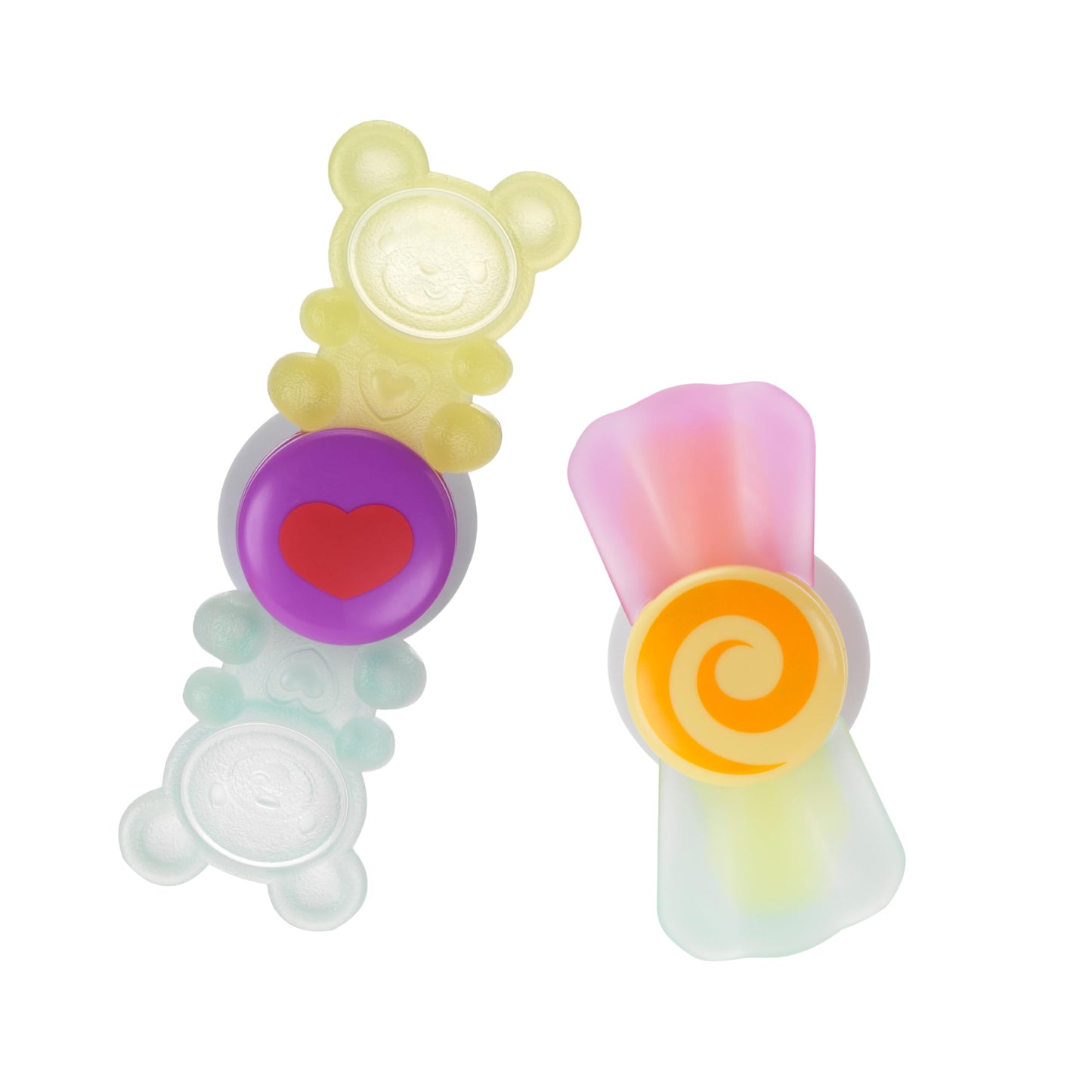 Infantino Sweet Treat Spinners, Baby Sensory Toy with Suction Cup Fidget, High Chair Spinning Tray Toy, Candy-Themed Textured Spinners for Fine Motor Skills, for Newborns and Toddlers 6+ Months