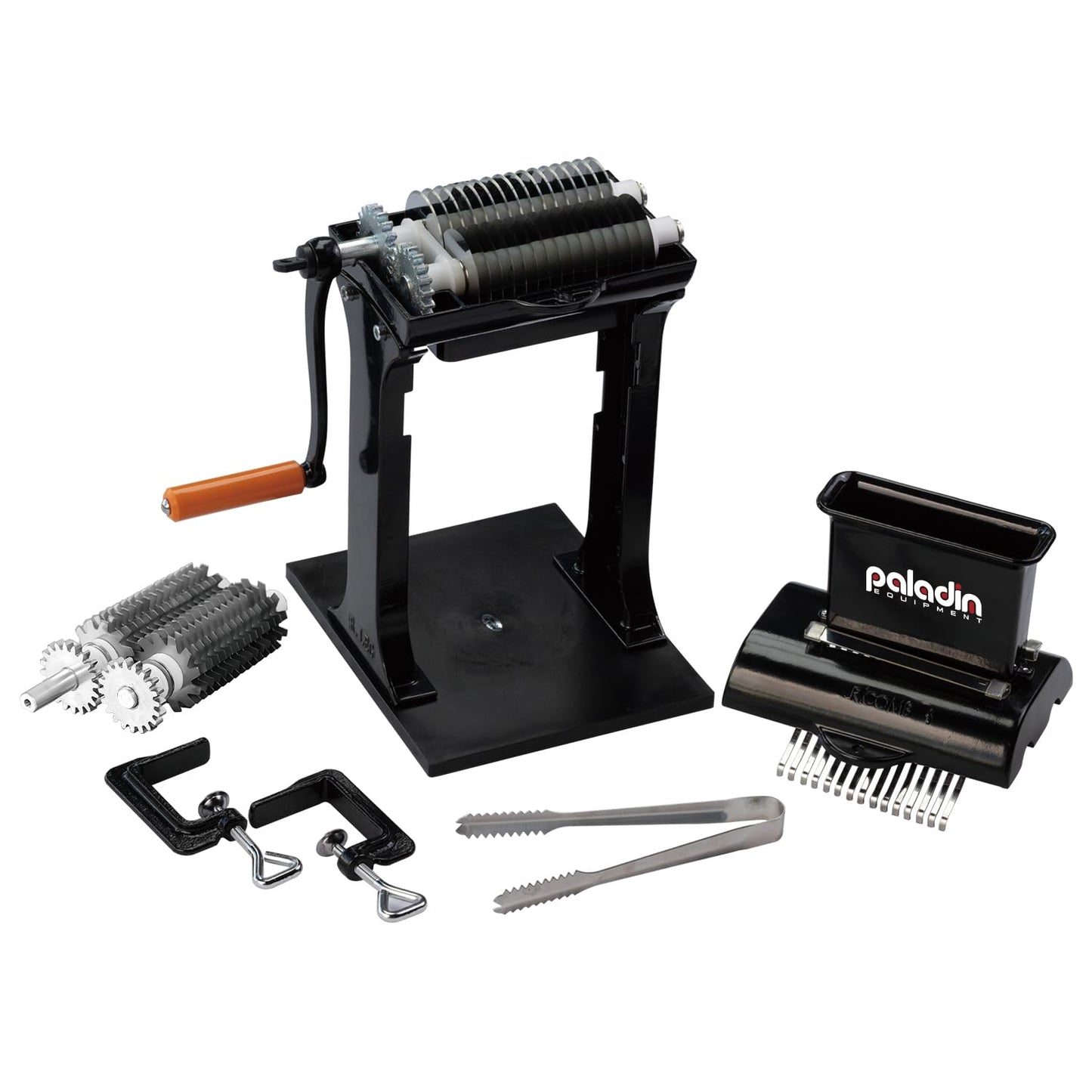 Paladin Equipment Meat Tenderizer Tool Manual Machine beef Jerky Slicer, 2-in-1 meat tenderizer machine Heavy Duty Cuber, 2 Set of Stainless Steel Blades, Aluminum Construction for Beef, Chicken