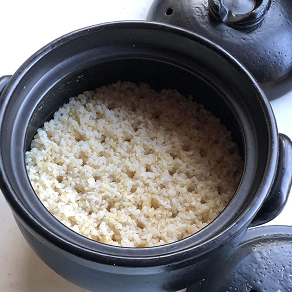 Japanese Donabe Rice Cooker, 3 Go, with Inner Lid, 1900ml, Made in Mie, Japan