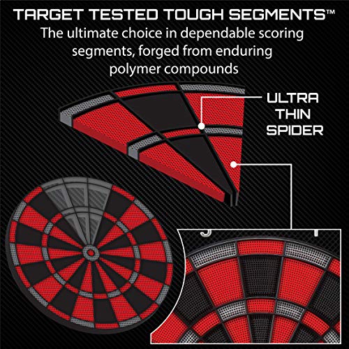 Viper by GLD Products 797 Electronic Dartboard, Quick Access To 301 And Countup From Button Interface, Extended Catch Ring, 11 Square Inch Scoreboard Display, Includes Darts And Extra Tips, 43 Games And 241 Options, Black
