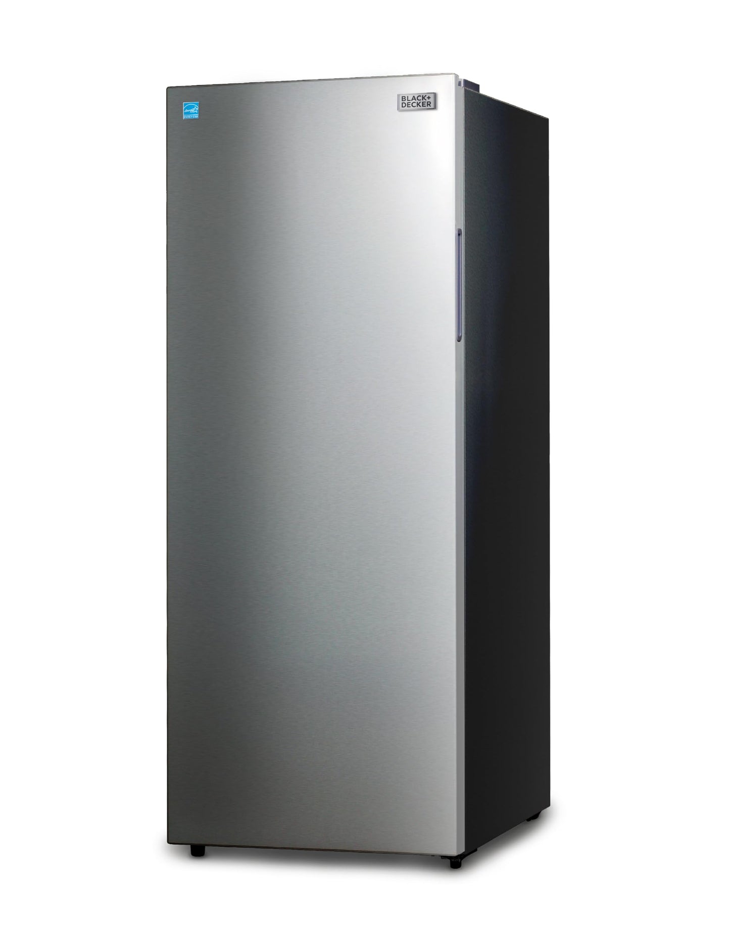 BLACK+DECKER 11 Cu. Ft. Convertible Freezer Refrigerator, Upright Freezer with Glass Shelves, Reversible Door, ENERGY STAR rated, Frost Free, BUC1100XS, Stainless Look