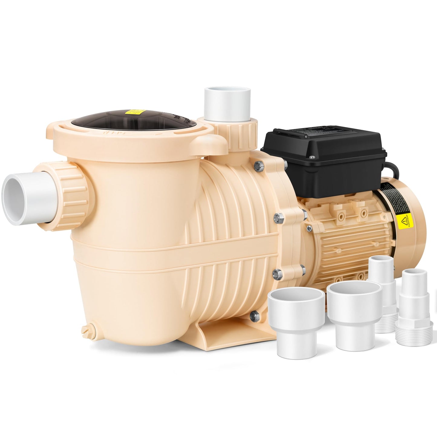 VIVOHOME 1.5HP 115V Variable Speed Pool Pump, Self-Priming Energy Saving, 1.5" & 2" Inlet w/Strainer Basket for in/Above Ground Pools