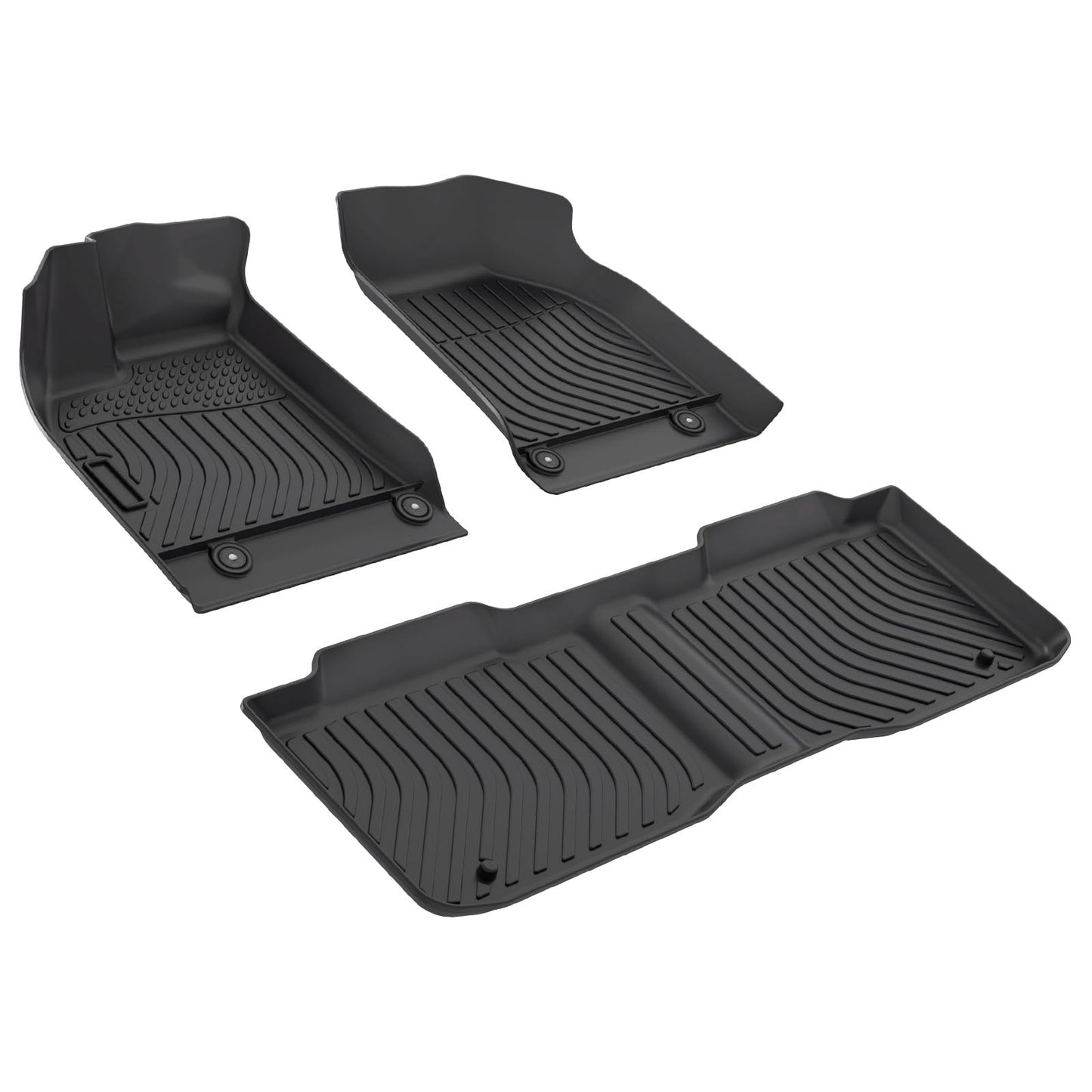 Floor Mats Car Mats for 2025 Lucid Air (Touring/Pure w/Anchor Posts Only) – Custom Fit All-Weather TPE Car Mats, Laser-Measured Full Set for 1st & 2nd Rows, Max Coverage, Durable, Odorless Car Mats