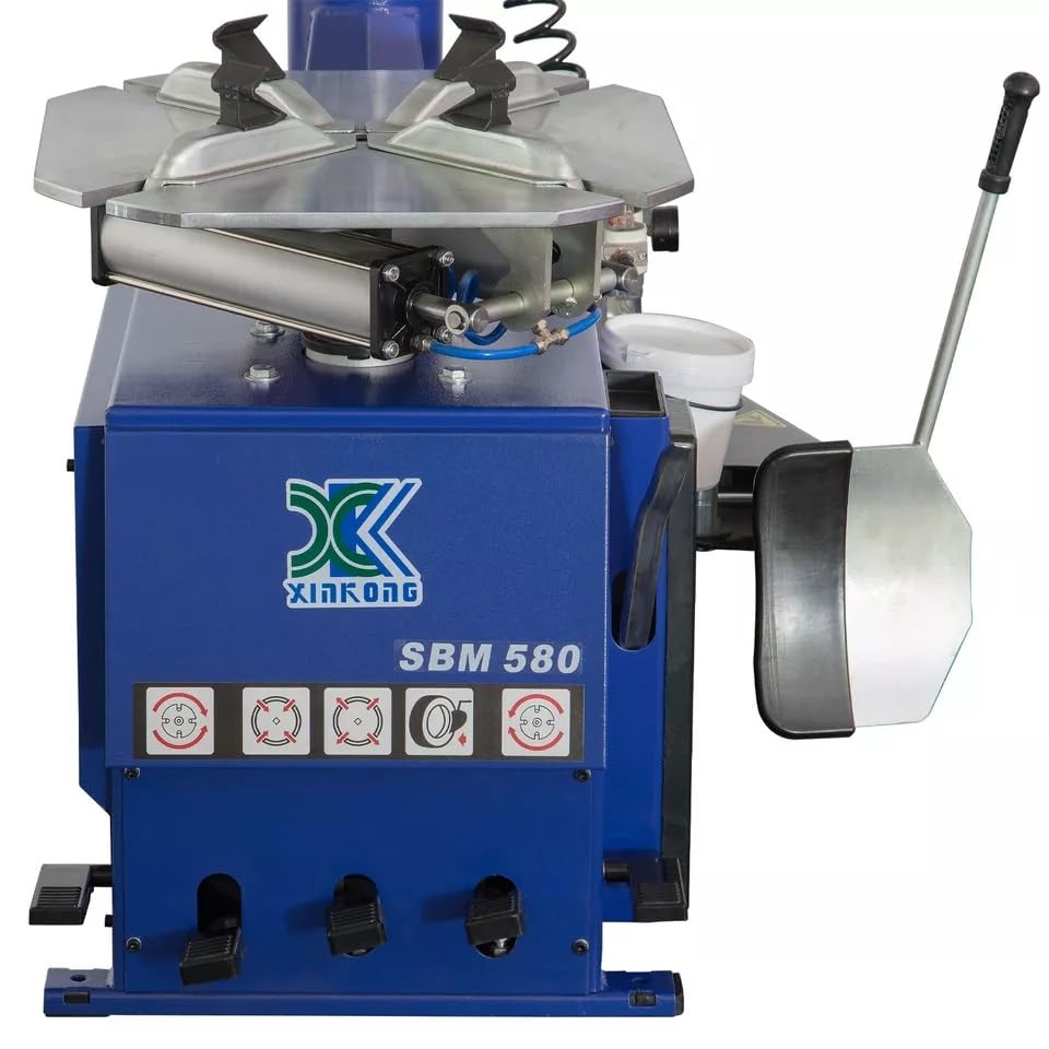 CHIEN RONG XK-SBM 580 Single 2.0 Horsepower Tire Changer Wheel Changers Machine 580 with New Double Foot Pedal 110V with 36 Month Parts Replacement