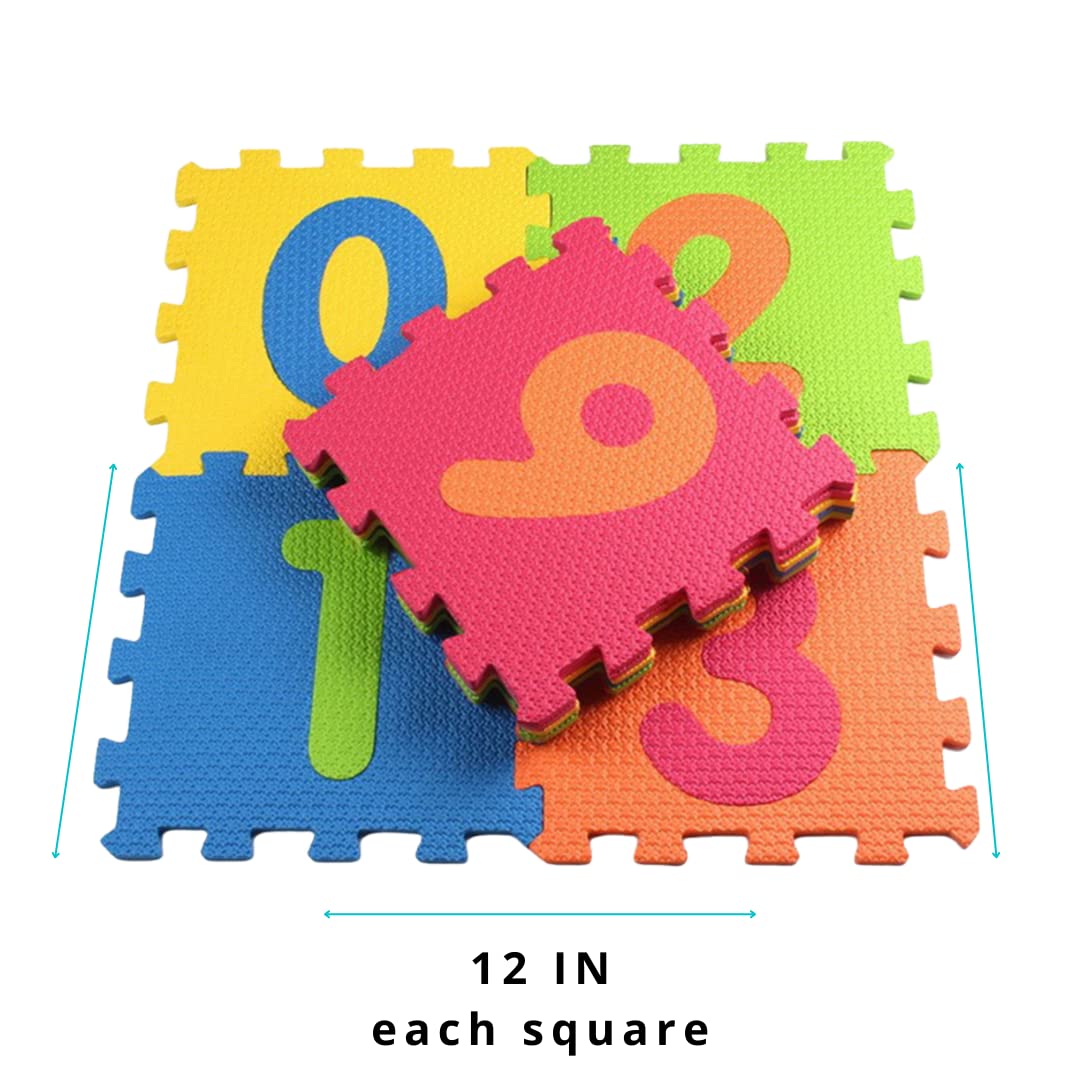 Little fun times Alphabet Play Mat for Baby Large 60 Pieces 12inch. Total 71.5x71.5 inch 36 SqFt Interlocking Floor Puzzle EVA Tiles Playmat for Toddler and Kids Letters and Numbers with Edges.