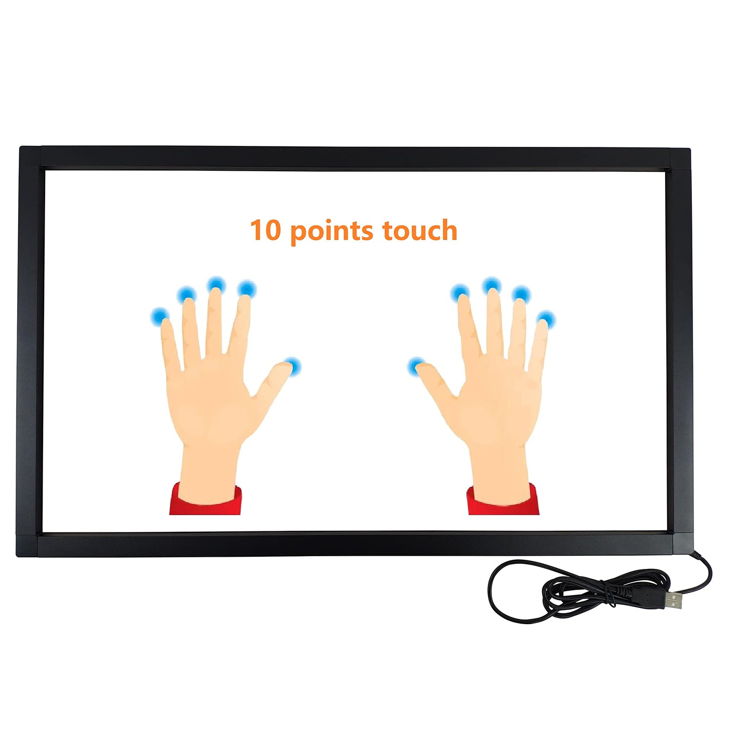 DeYoWo 24 Inch Interactive 10 Points Infrared IR Touch Screen Overlay Frame Free Driver