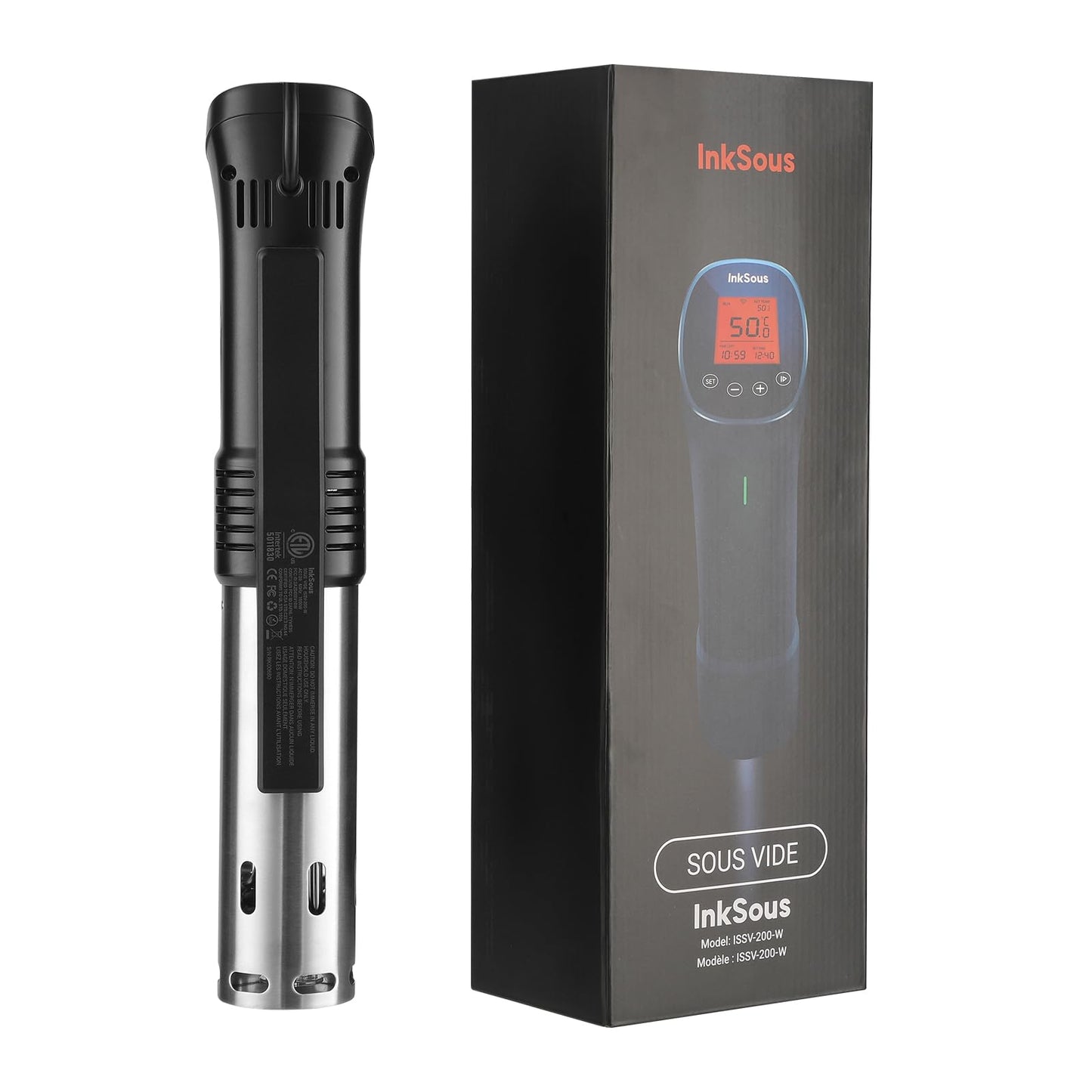 WiFi 2.4G Sous Vide Cooker 1000W,Sous Vide Machine Ultra-Quiet & 3D Fast Heating, App Control, Timer, Precise Calibration & 14 Recipes