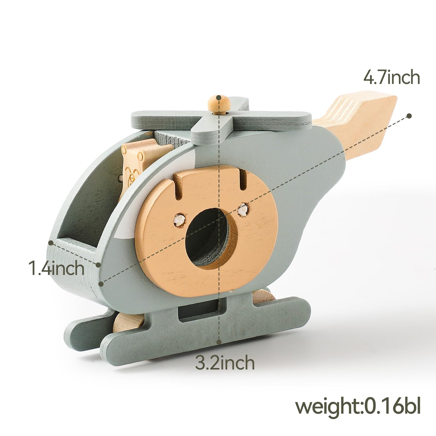 EERKEOD Wooden Airplane for Toddlers - Air Transport Vehicles Play Set, Montessori Push Toy for Babies, Children Birthday Gift