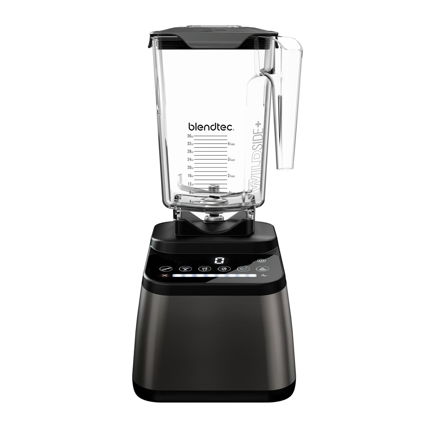 Blendtec Original Designer Series Blender and 90 Oz WildSide+ Jar - Kitchen Blender Bundle - Gunmetal