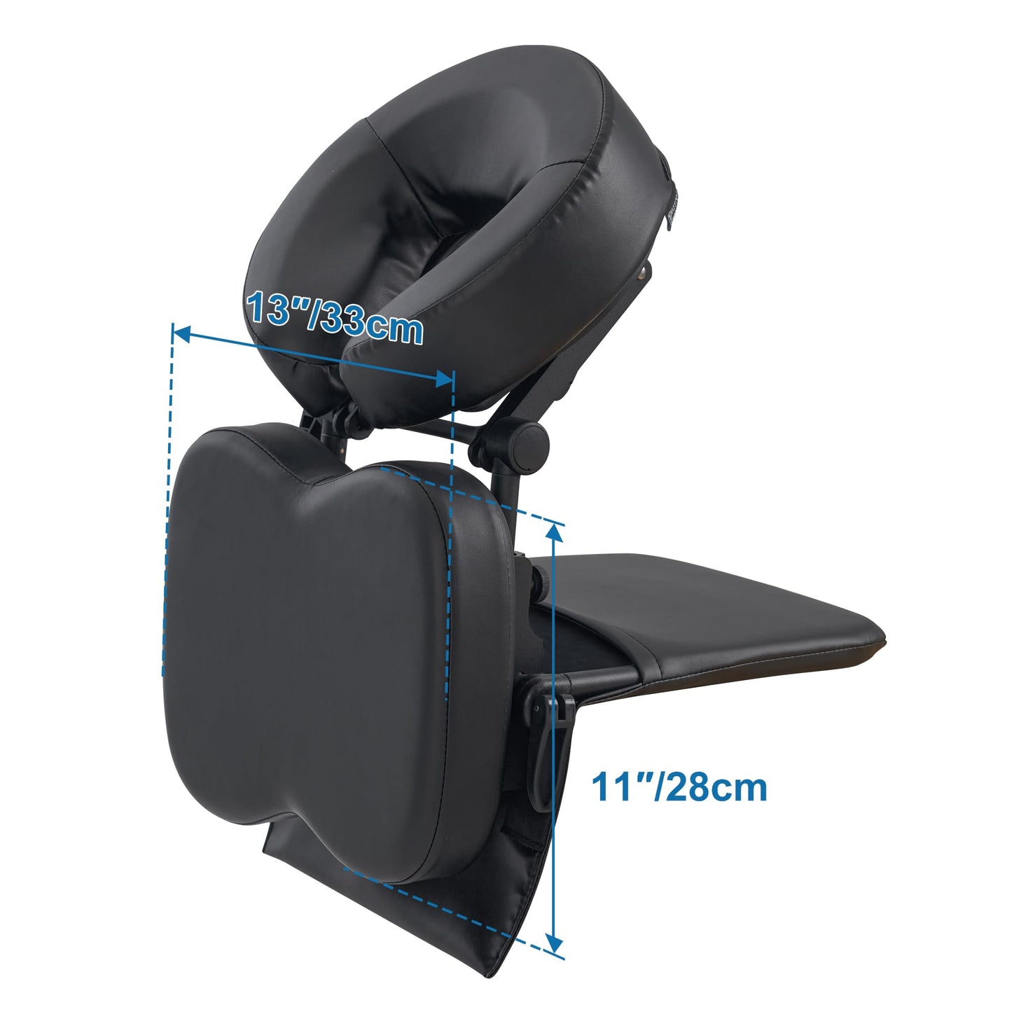 Master Massage Desktop Face Cradle Massage Kit – Table & Desk Top Face Pillow Support –Foldable Adjustable Head Rest Cushion Cradle - Massage Kit, Siesta Artifact, Eye Surgery Recovery Black