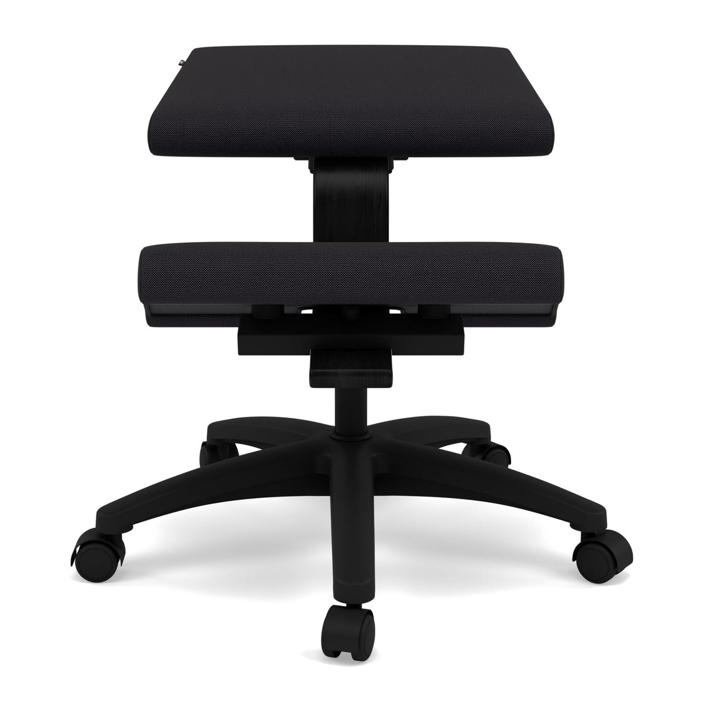 Varier Wing Ergonomic Kneeling Chair with Wheels, Swivel Base and Adjustable Height, Black Revive Fabric, Suitable for Home Office and Office