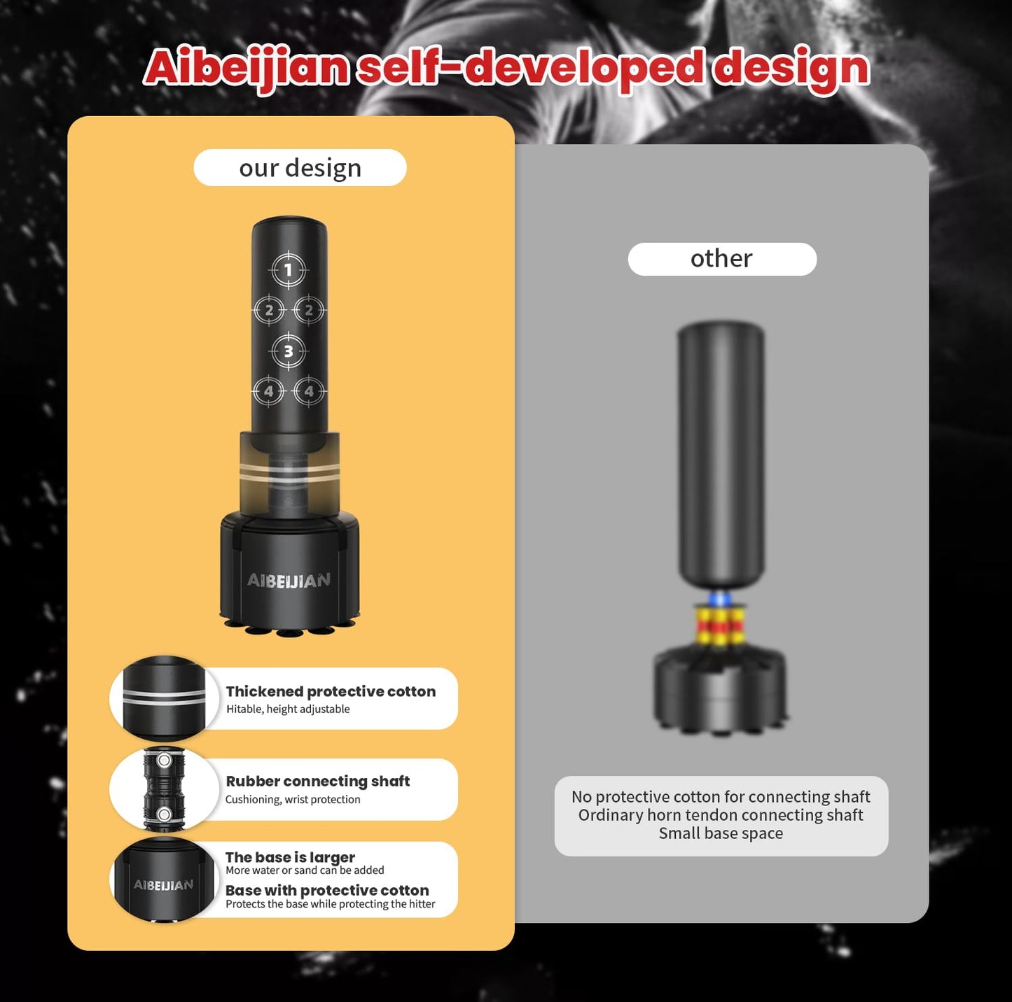 Freestanding Adjustable Punching Bag for Adults - 69" | Black Free Standing Training Heavy Bag with Suction Cup Base | Ideal for Martial Arts, Boxing, Kickboxing and Cardio Workouts
