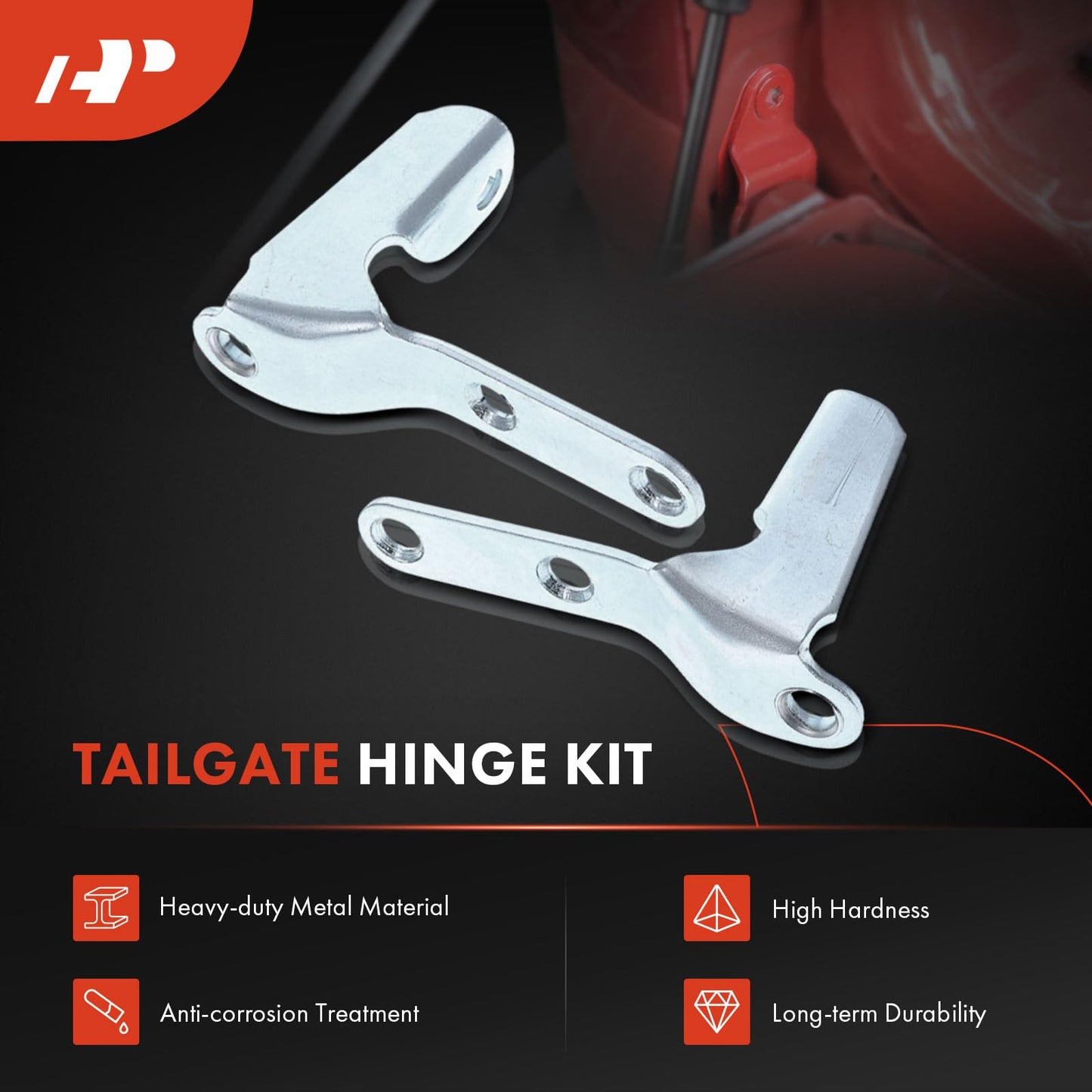 A-Premium Tailgate Rebuild Kit Compatible with Toyota Tacoma 1995-2004, Rear Tailgate Parts Handle Bezel Latch Cable Hinge Striker Bolts (Pack of 37)