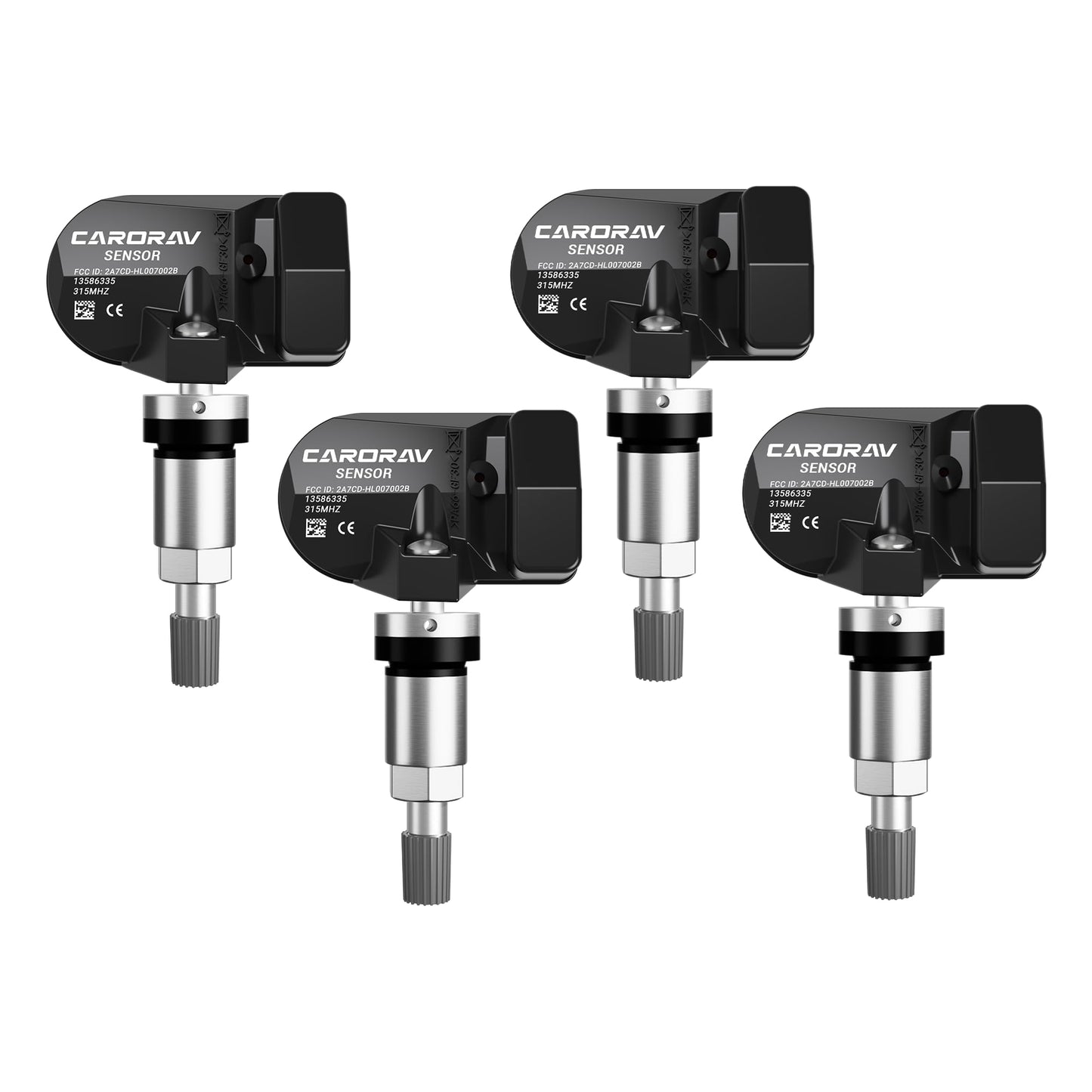 TPMS Sensor GM, 4-Pack Tire Pressure Monitoring System Sensor Replacement for GM Chevy GMC Cadillac Buick, 315MHz OE Replaces for 13586335 13581558 13598771 13598772