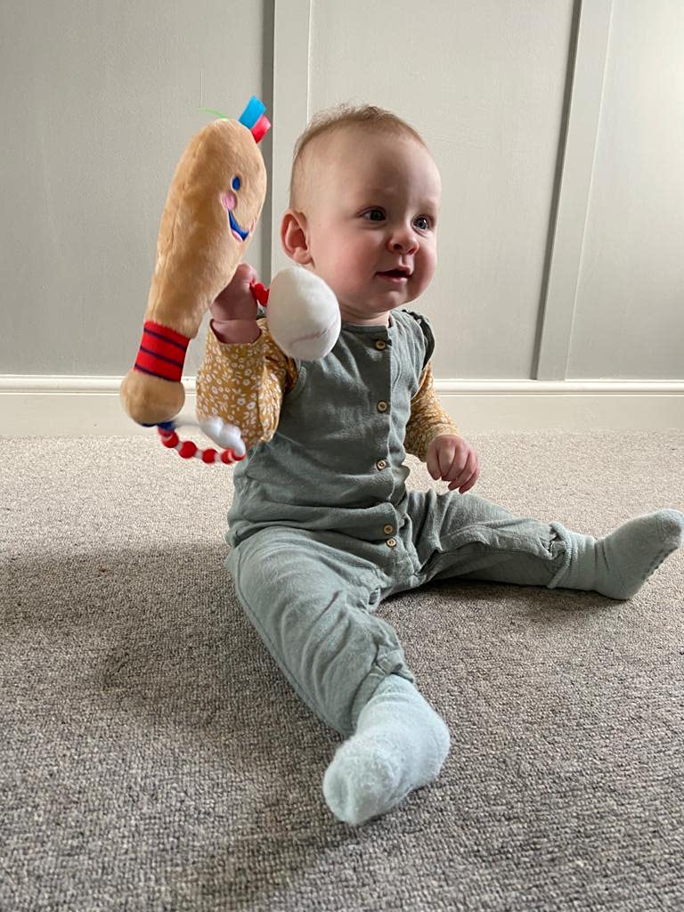 Little Sport Star Newborn Baby Baseball Toy | Ideal Toy from Birth to 12 Months | Multi Sensory Toy | Extra Sensory Features for Babies | Part of the Collection for Babies