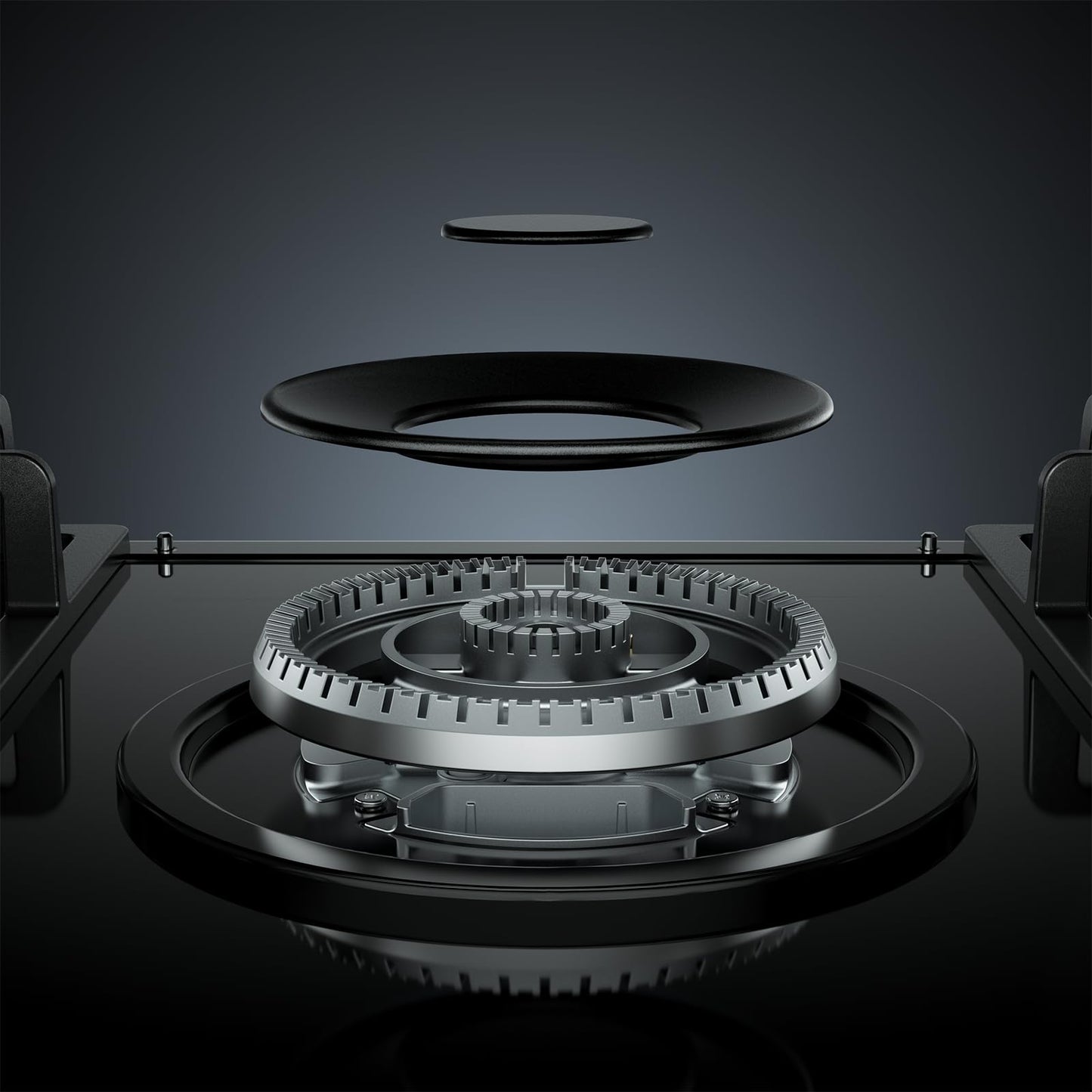 Empava 36 Inch Built-in Gas Cooktop with 5 Sealed SABAF Burners, Black Tempered Glass Surface, LPG/NG Convertible, Flame Failure Protection, Dishwasher Safe Grates