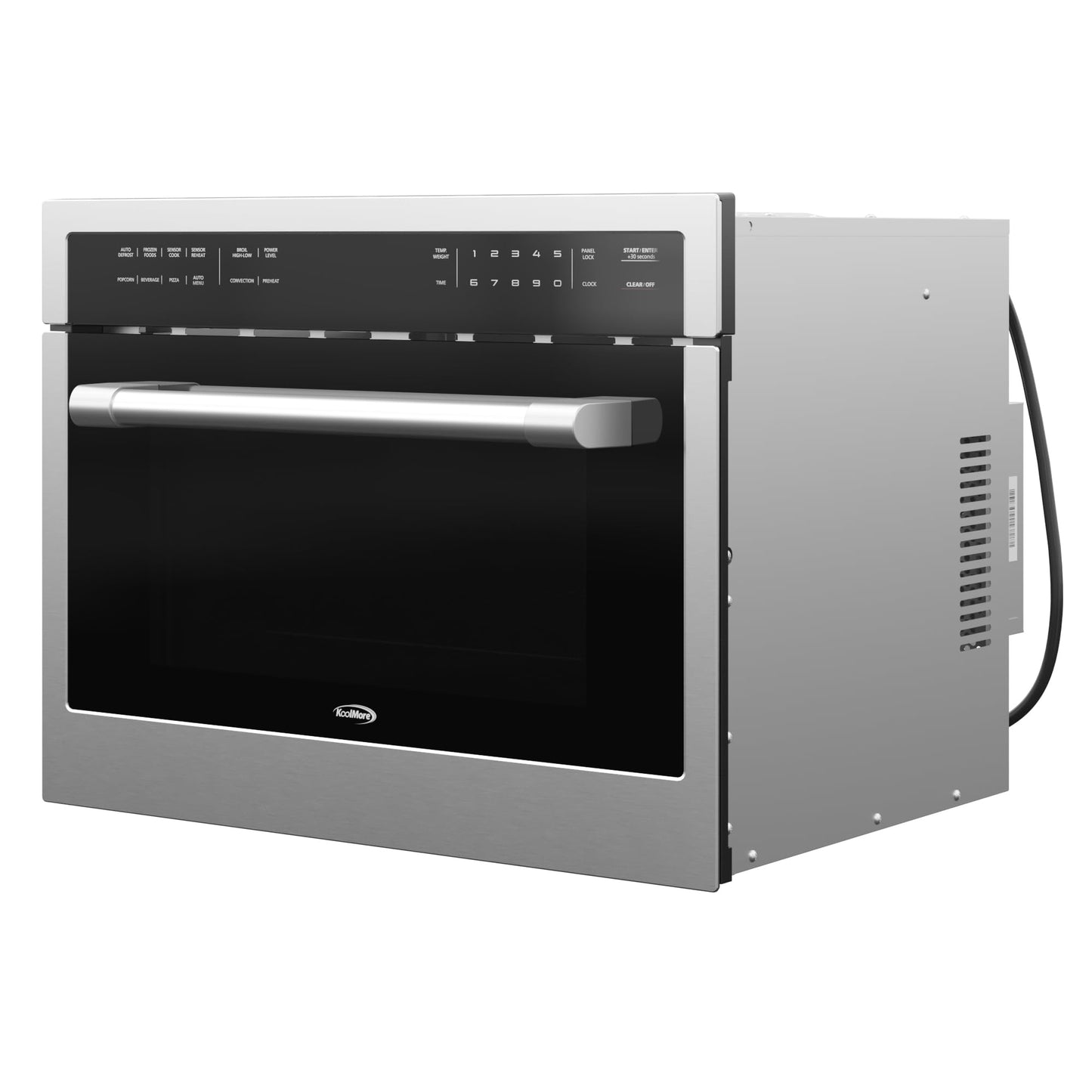 KoolMore 24 Inch Built-in Convection Oven and Microwave Combination with Broil, Soft Close Door, 1000 Watt Power, Stainless Steel Finish, Touch Control LCD Display