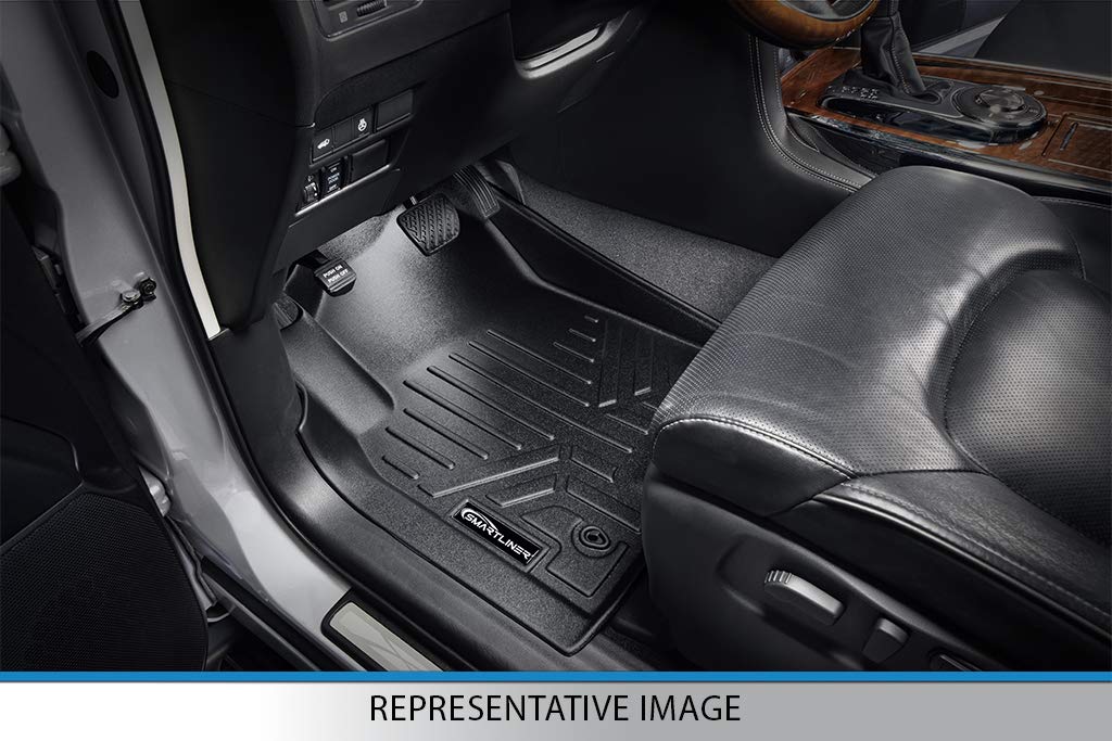 SMARTLINER Custom Fit Floor Mats 3 Row Liner Set Compatible with 2018-2023 Chevrolet Traverse