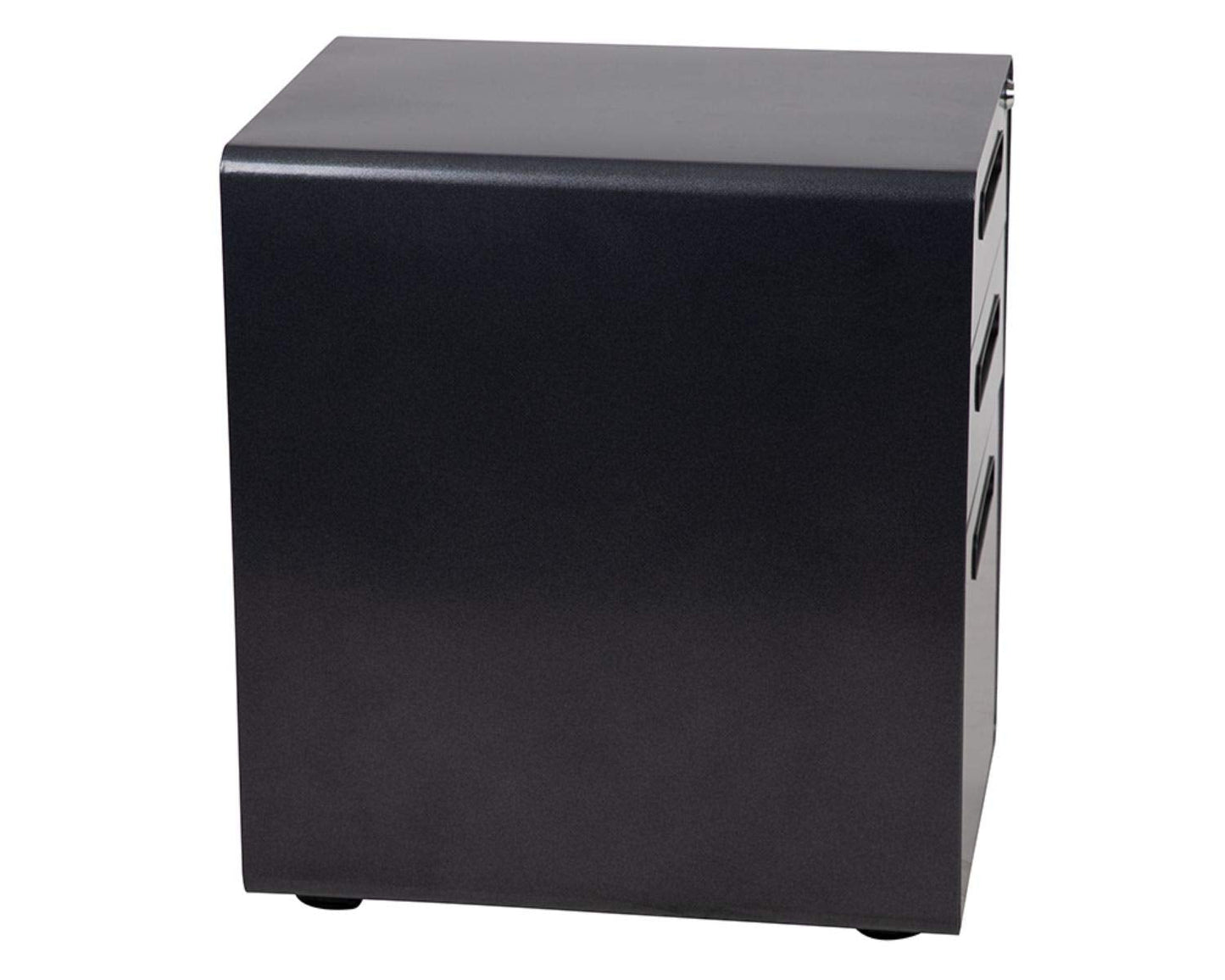 Flash Furniture Wren Ergonomic 3-Drawer Mobile Locking Filing Cabinet with Anti-Tilt Mechanism and Hanging Drawer for Legal & Letter Files, Black
