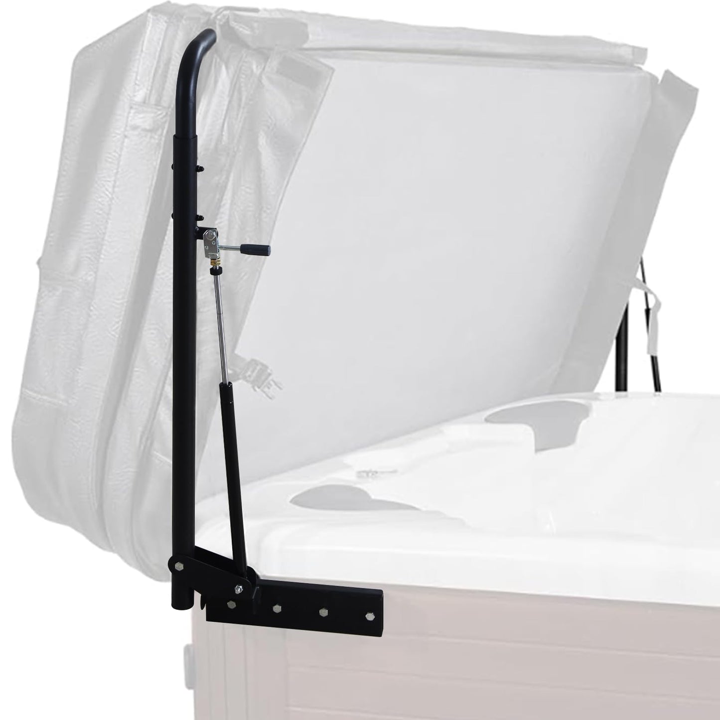Hydraulic Swimming Pool Spa Cover Lift, Hot Tub Lift, Adjustable Width 69"-96.5", Mounted on Both Top Sides, for Various Sizes of Rectangular Bathtubs, Hot Tubs & Spas