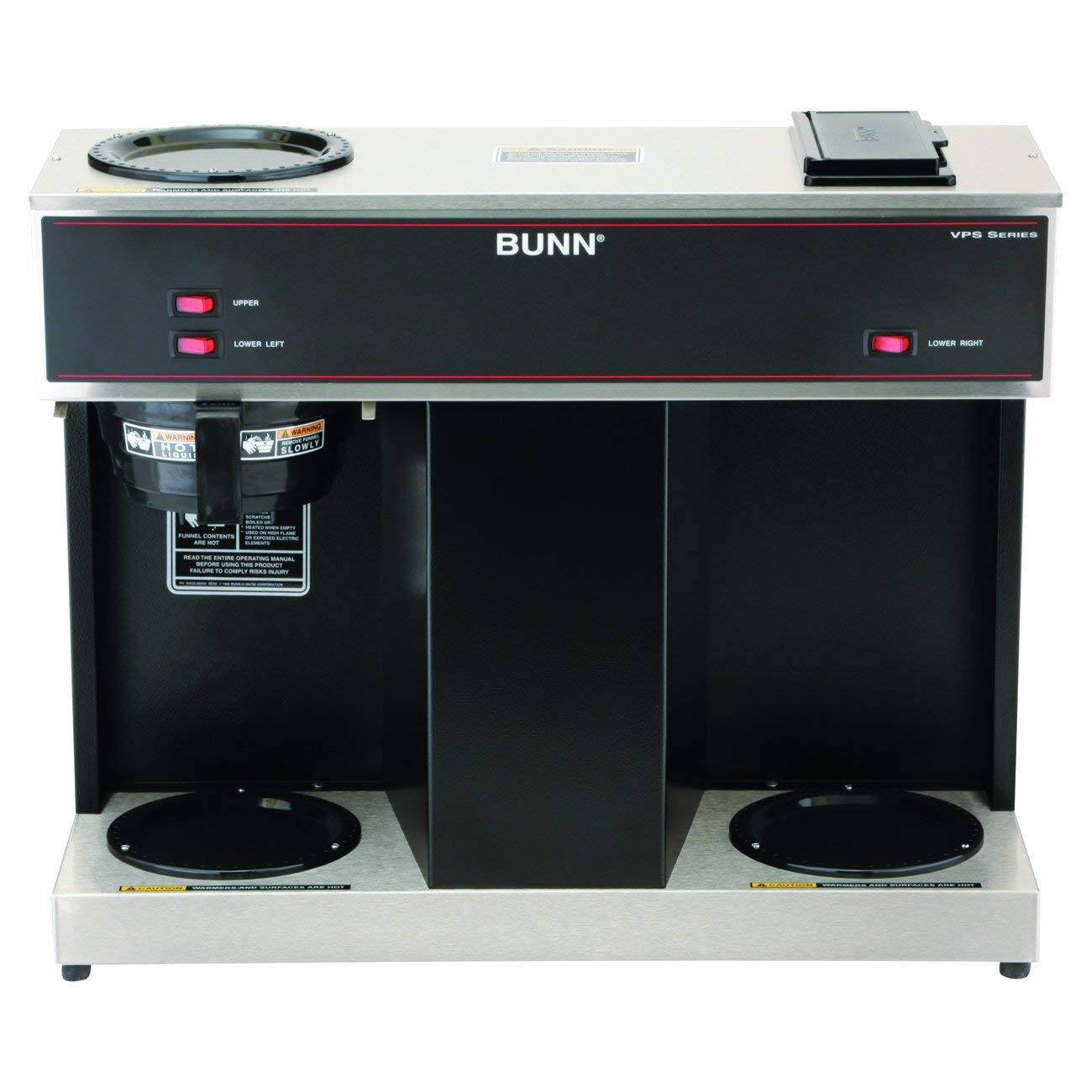 BUNN 04275.0031 VPS 12-Cup Pourover Commercial Coffee Brewer, with 3 Warming Stations (120V/60/1PH)