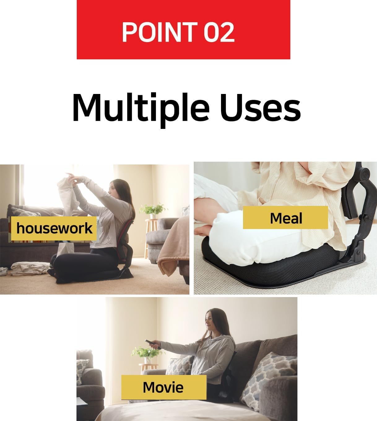 HIHIP Patented Floor Chair with Back Support - Foldable Orthopedic Floor Chair for Adults/Children - Japanese Legless Seat for Meditation, TV, Pelvic Adjustment - Recliner with Back Support (Wine)