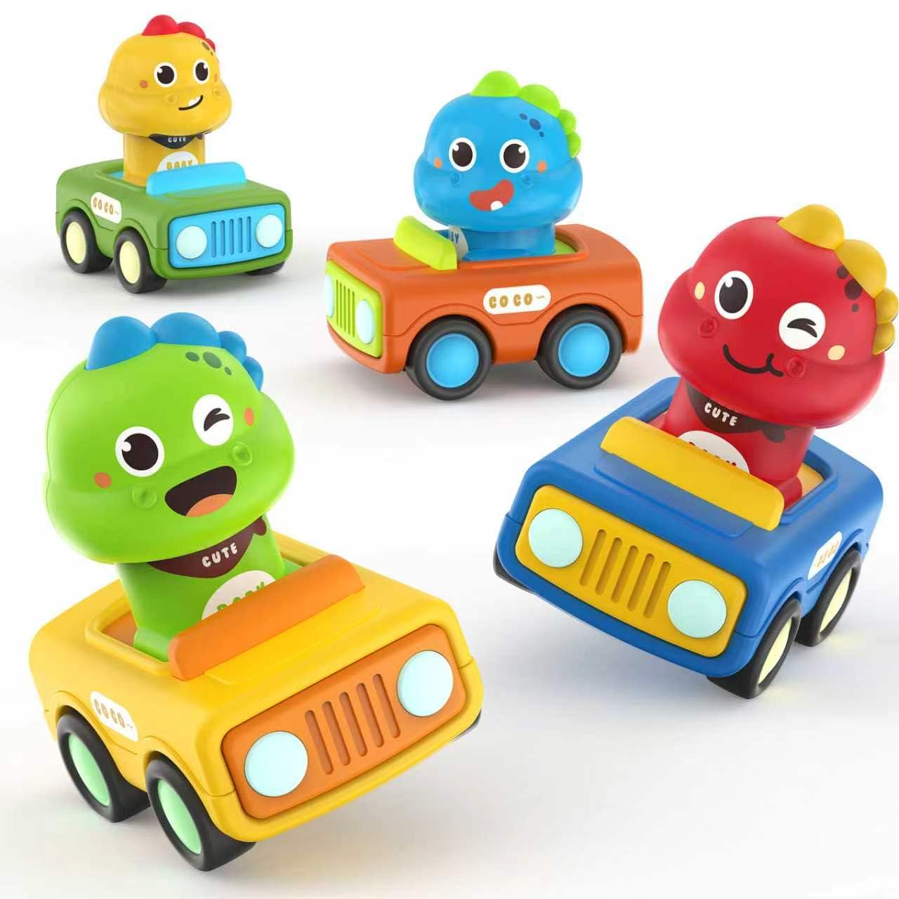 MOONTOY Car Toys for 1+ Year Old First Birthday Gifts for Boys,Press and Go Car Toys Baby Animal Racing Cars for Toddlers 1-3,Push Go Friction Car Toys Toys 12-18 Months Toddler Toys for One Year Old