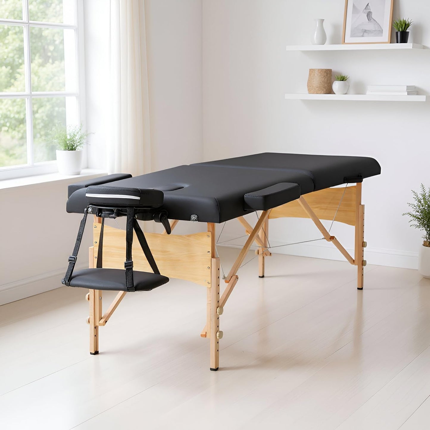 BestMassage Massage Bed Portable Massage Table 2 Folding Lash Bed Height Adjustable 28 Inch Wide Spa Table with Non-Woven Bag for Spa Footmassage Facial CareSpa Tattoo