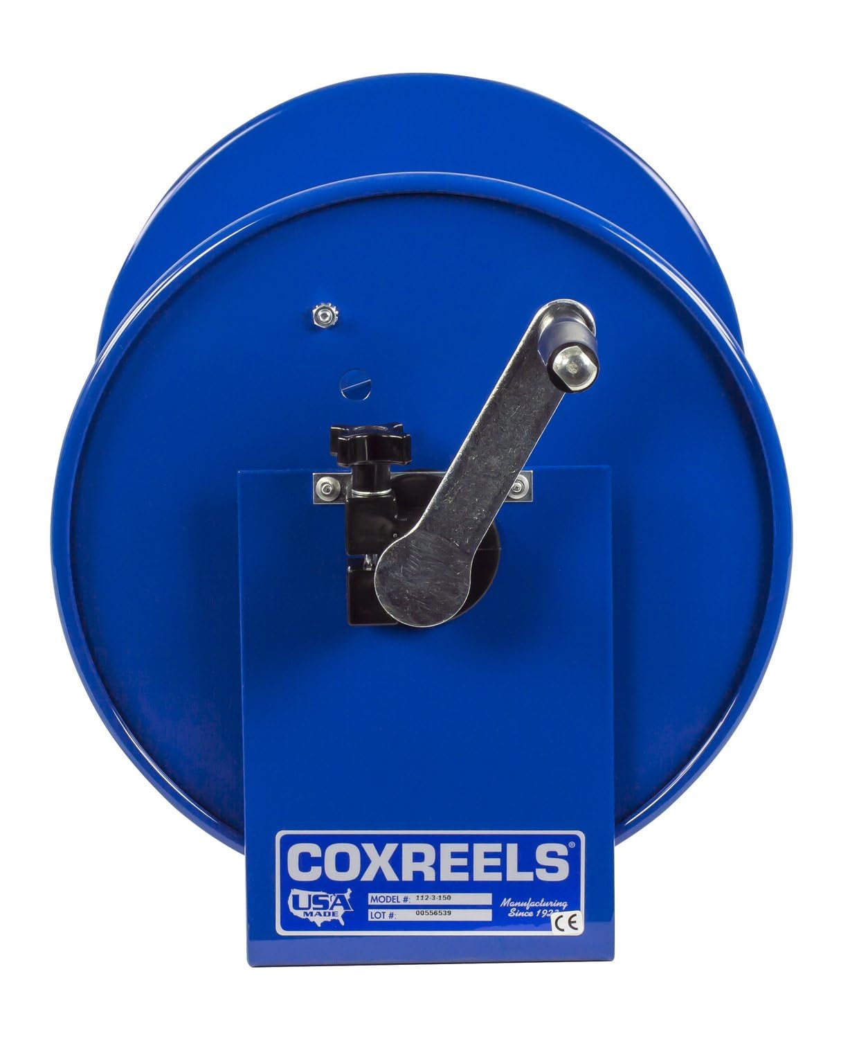 Coxreels 112-4-75 Compact Manual Crank Steel Hose Reel - 4,000 PSI - Holds ½” x 75' Length Hose - Perfect for Air Compressor, Garden, Pressure Washer, Electric Hoses (Hose Not Included) Made in USA