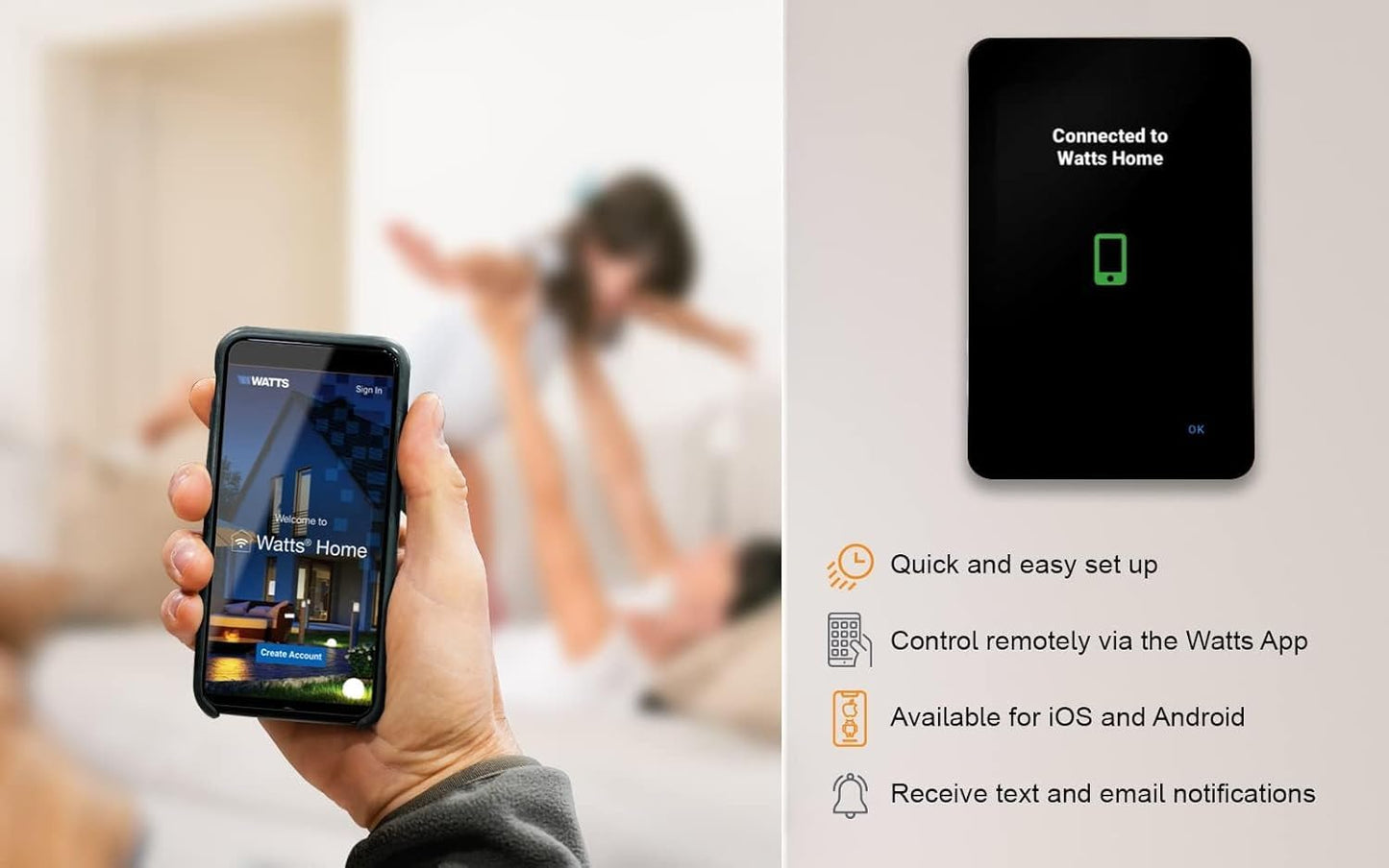 SunTouch CommandPLUS Floor Heating Thermostat SunStat 500950 Universal WiFi Programmable Touchscreen + Floor Sensor Included 120V/240V