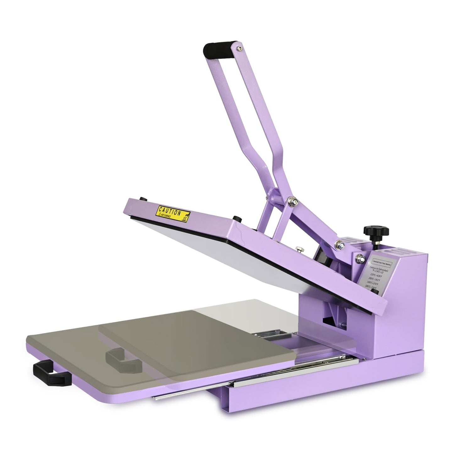 PlanetFlame Heat Press 15x15 inch Industrial Quality Sublimation Heat Press, Slide Out Heat Transfer Machine for T-Shirt, Purple