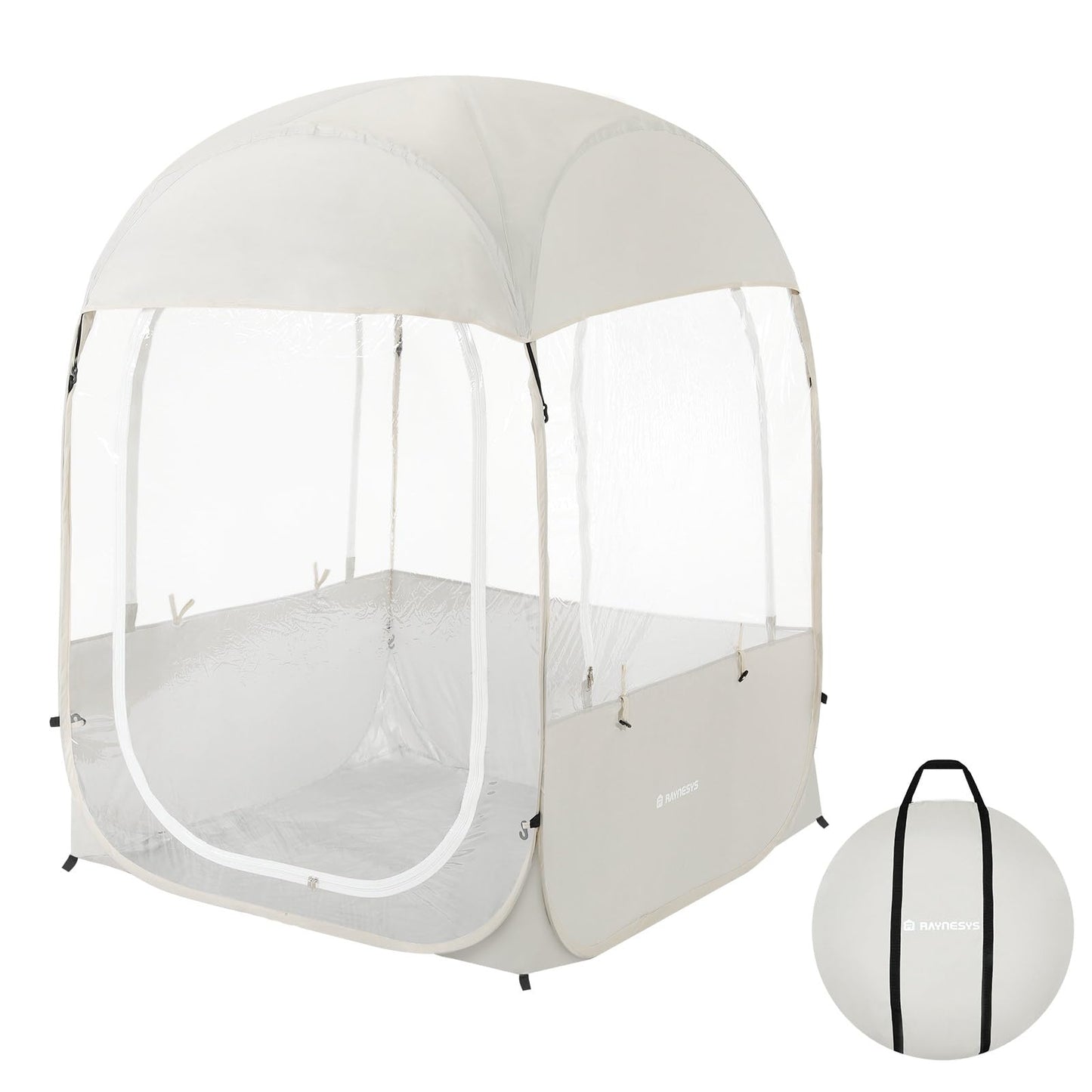 Raynesys Sports Tent for 1-2 Person, Portable & Foldable Pop Up Tents Shelter with Carry Bag, Instant Weather Proof Clear View Bubble Tent for Fishing, Camping, Watching Sports Events