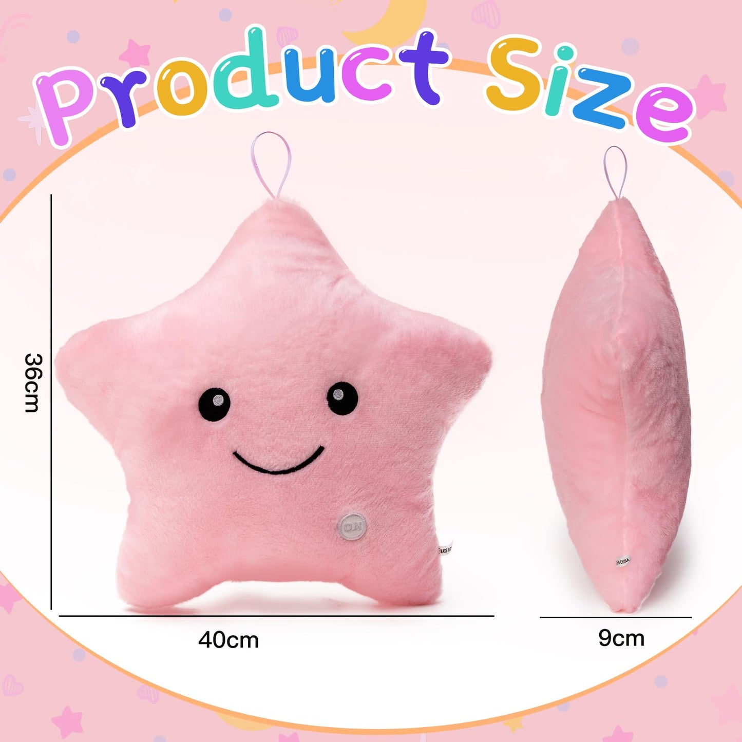 Subao Sensory Toys for Kids with Autism,70" Vast Planet Kids Play Sensory Tent with Lights and 14" Pink Light Up Star Plush Sensory Toddler Pillow,Birthday Xmas Gifts for Boys Girls Ages 3-12