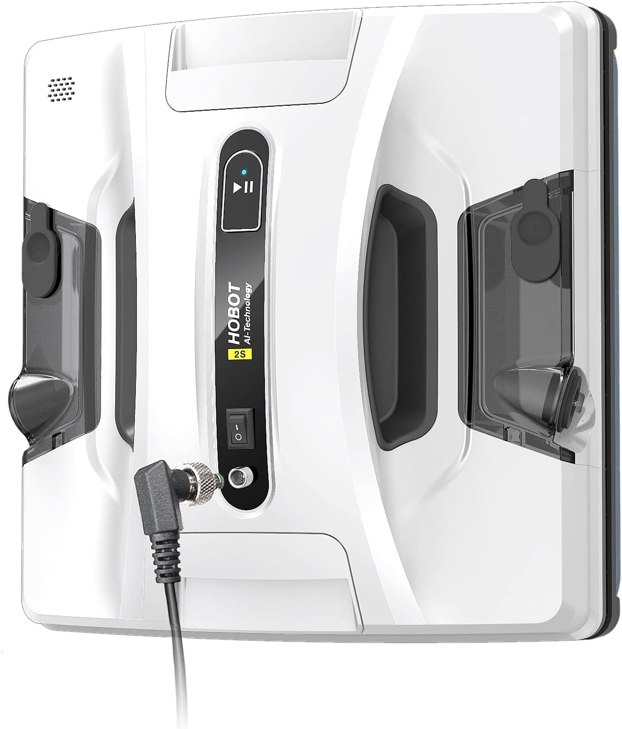 HOBOT-2S Window Cleaning Automatic Robot with Ultrasonic Water Spray, Intelligent Cleaning, AI Smart Route Plan, Dual Replaceable Water Tanks, and Control via Smartphone or Remote