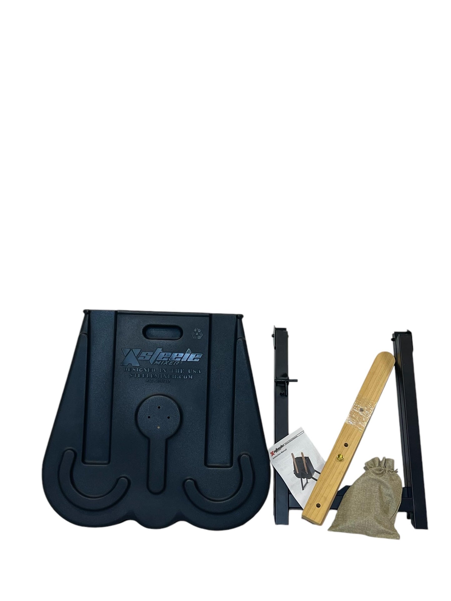 Steele Mixer – Hand-Powered Concrete Mixer – Manual Cement, Stucco, Mortar & Grout Mixer – Lightweight, No Electric Needed – Off-Grid, Emergency & DIY Ready – 34 lbs – Patented USA Design
