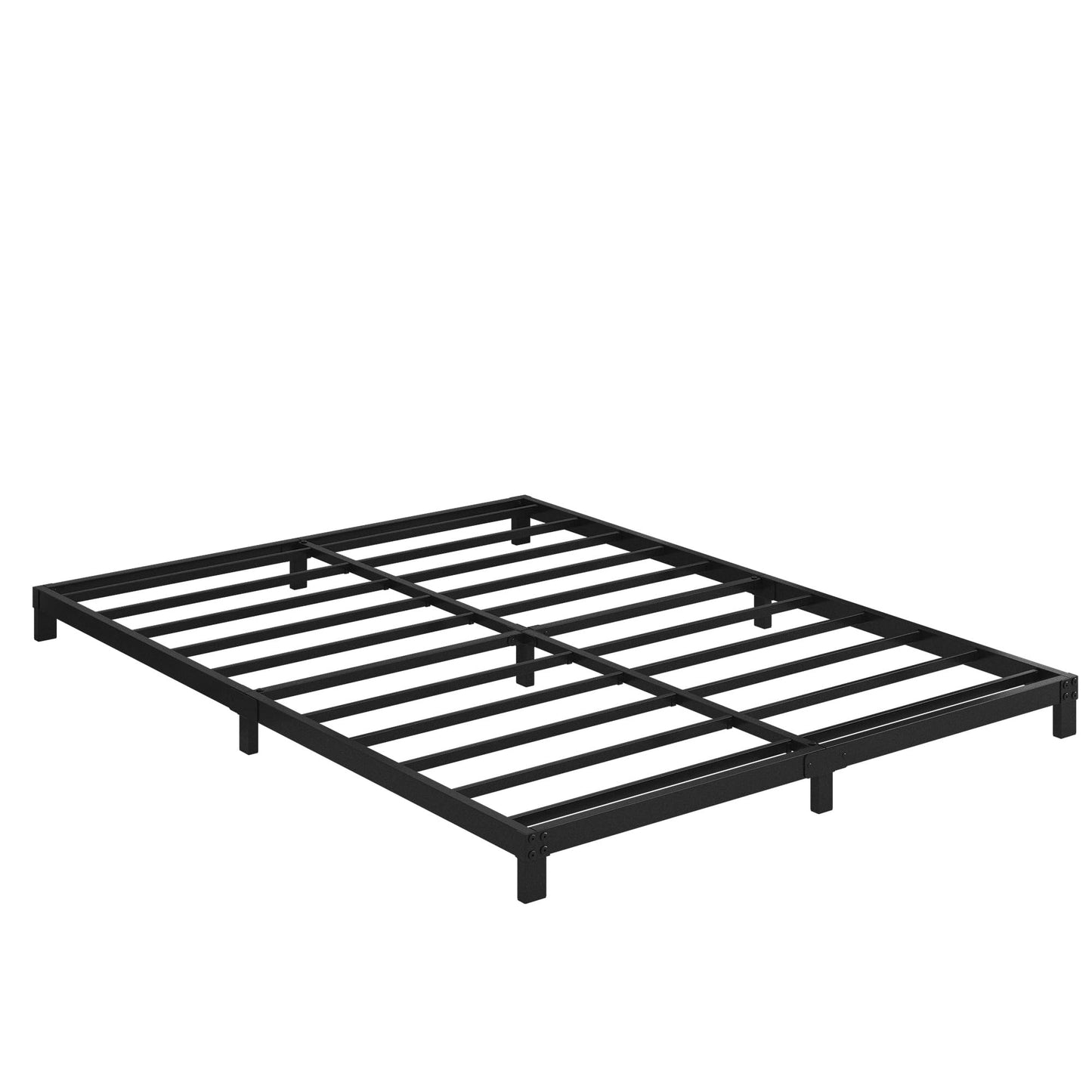 Cieemine 5 Inch Low Queen Bed Frame, Heavy Duty Bed Frame Queen Size Low Profile, No Box Spring Needed, Easy Assembly, Noise Free, Black