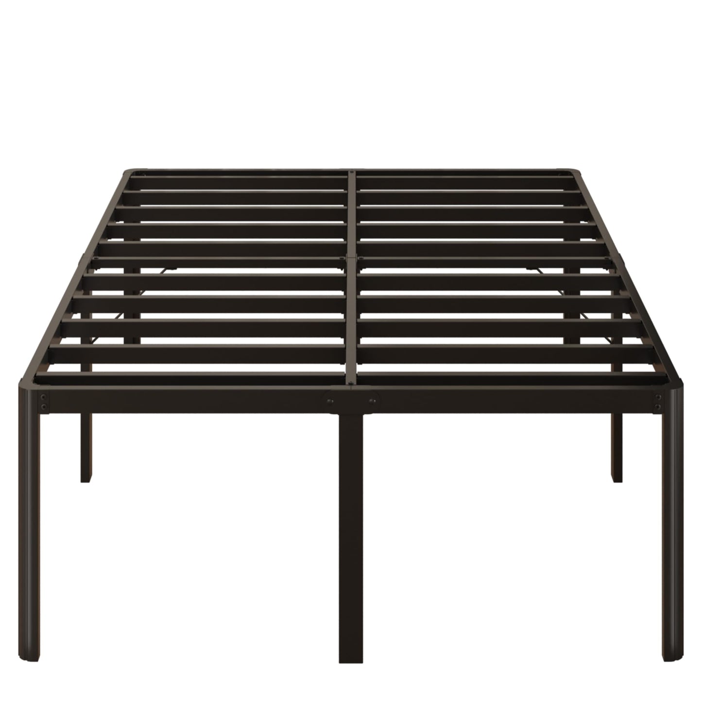 Yicensen 24 Inch High Queen Bed Frame Rounded Corner No Box Spring Needed, Heavy Duty Metal Queen Size Platform Bed Frame, Easy Assembly, Noise Free, Black