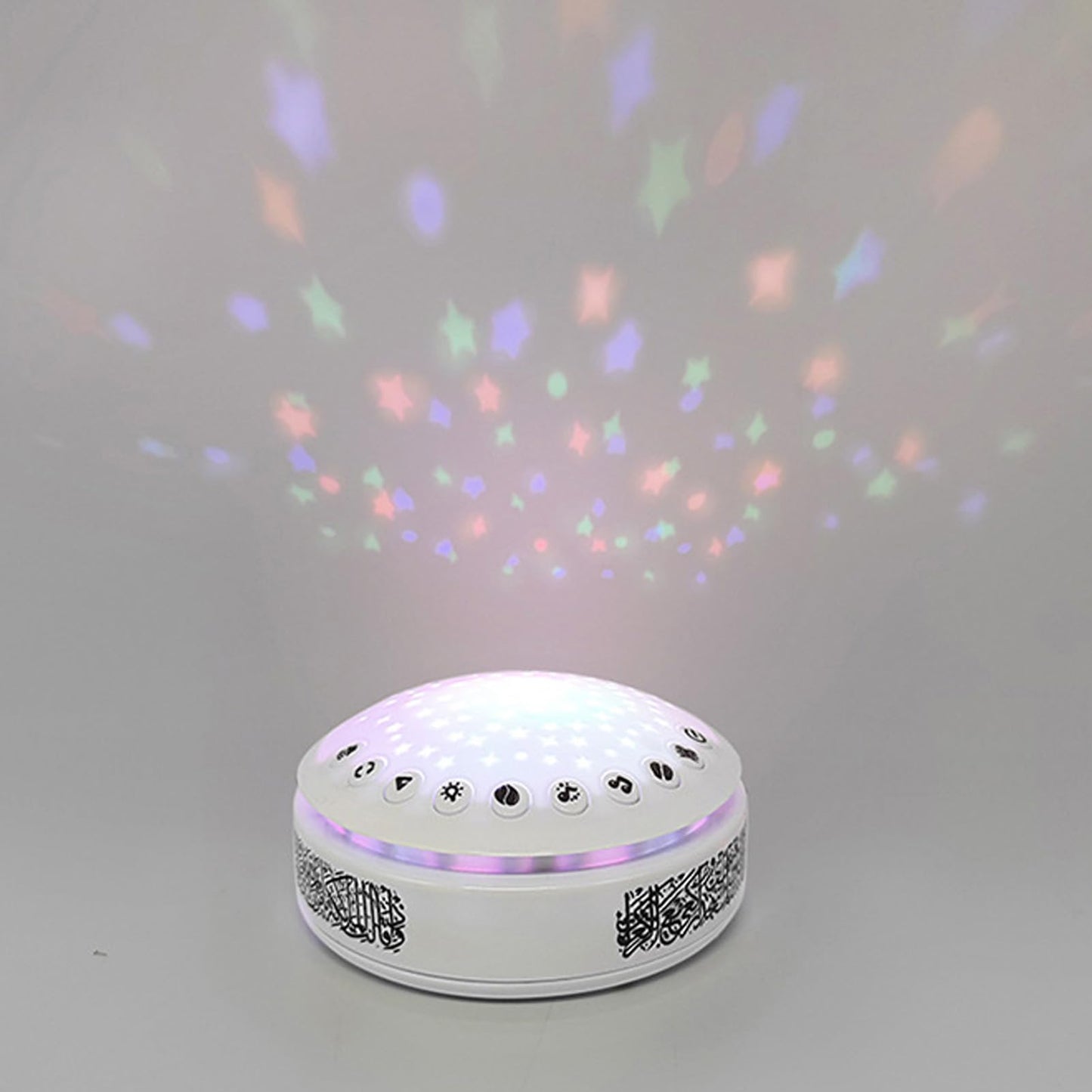 Generic Night Light Projector and Sound Machine 11 Nursery Rhymes 13 Surah of Holy Quran 11 Soothing Sounds Baby Night Light Star Projector