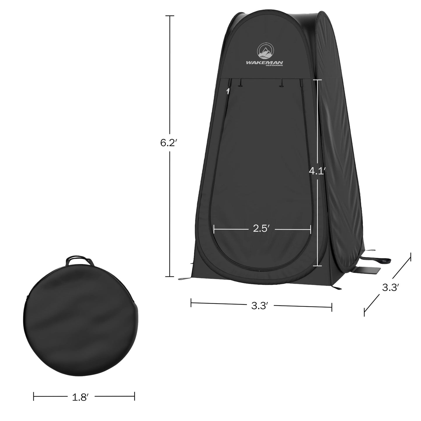 VEVOR Portable Toilet Bundle with Flush and Wakeman Pop Up Pod Privacy Tent for Camping, Beach, Tailgate