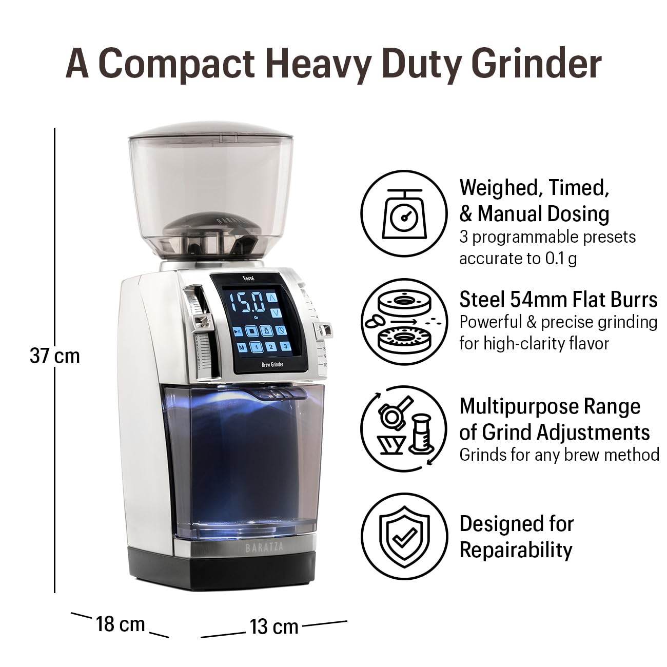 Baratza Forte BG (Brew Grinder) Flat Steel Burr Commercial Coffee Grinder