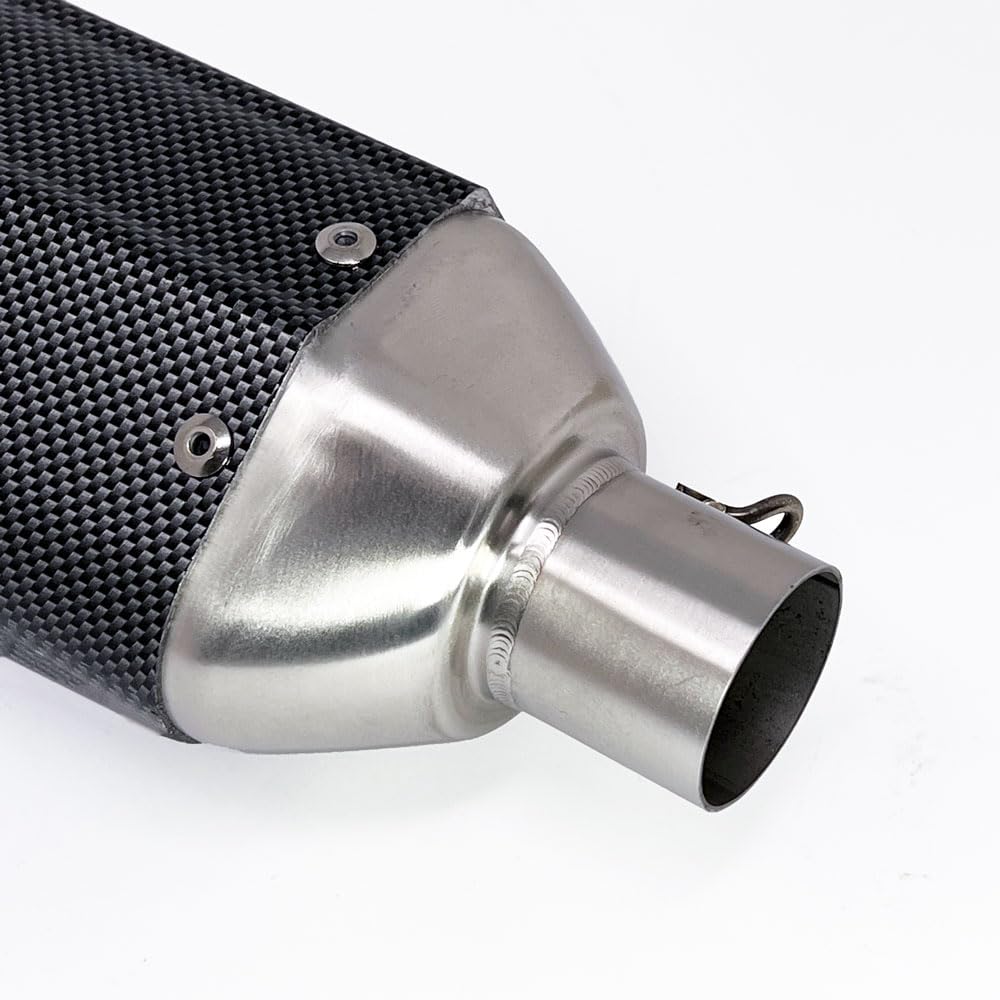MMG Exhaust System Muffler for GY6 125cc 150cc 4 Stroke Scooters (Carbon Fiber Finish)