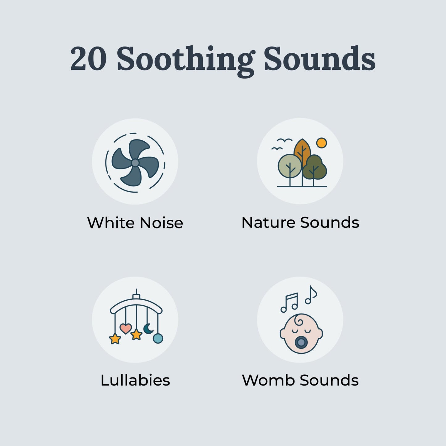 Yogasleep Baby Soundscene White Noise Sound Machine, 20 Relaxing Sounds & Lullabies, Starry Night Light Projector, Bedroom Decor for Infant, Toddler & Kids, Noise Canceling & Sleep Aid, Registry Gift